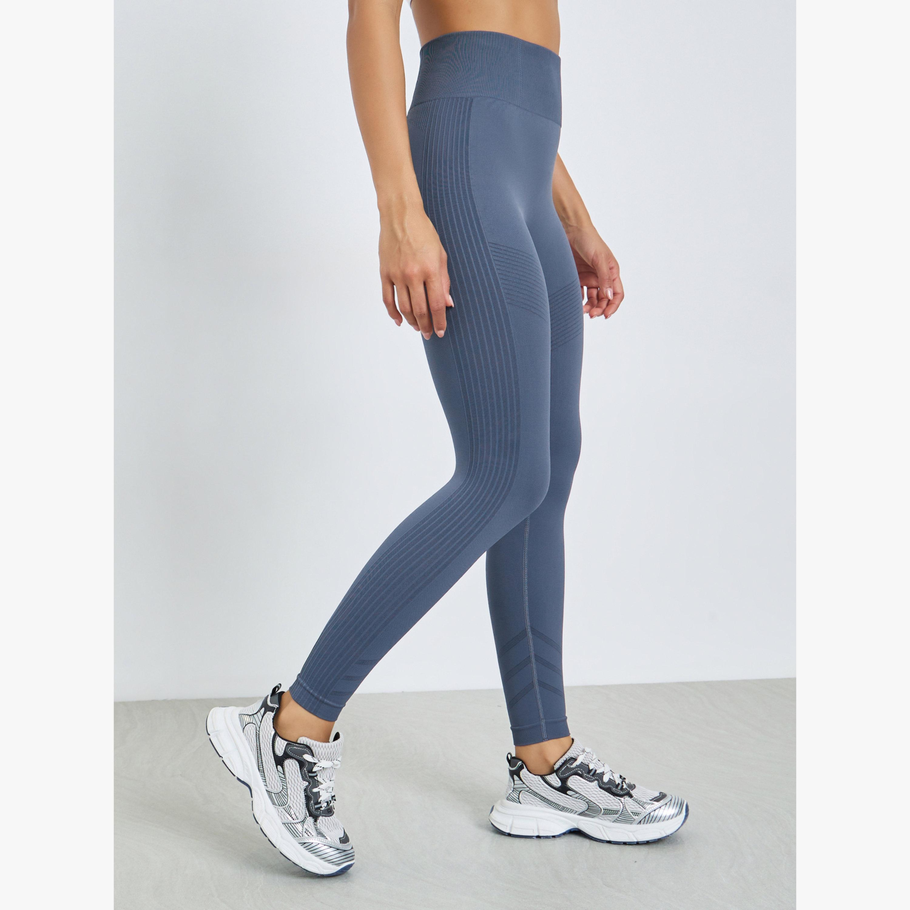 Styli Grey Seamless High-Rise Leggings-women-clothing-sportswearandactivewear-bottoms-leggings-image-4