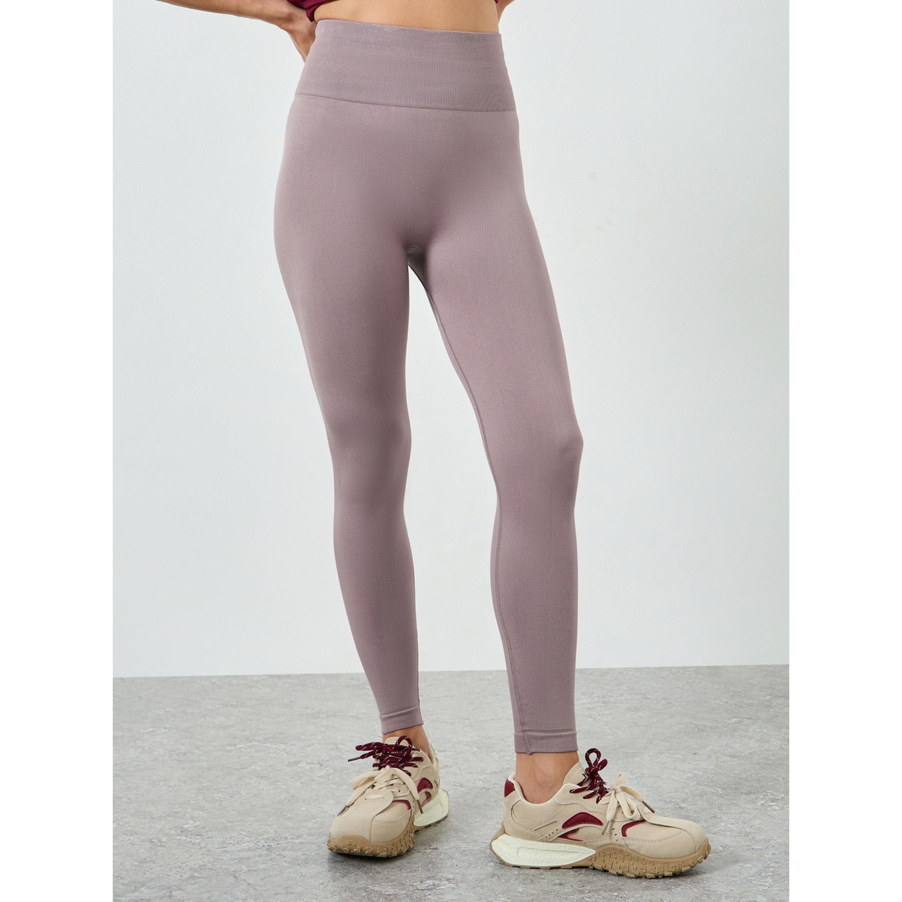 Styli Pink Back Scrunch Contour Effect Leggings-women-clothing-bottoms-leggings-image-1