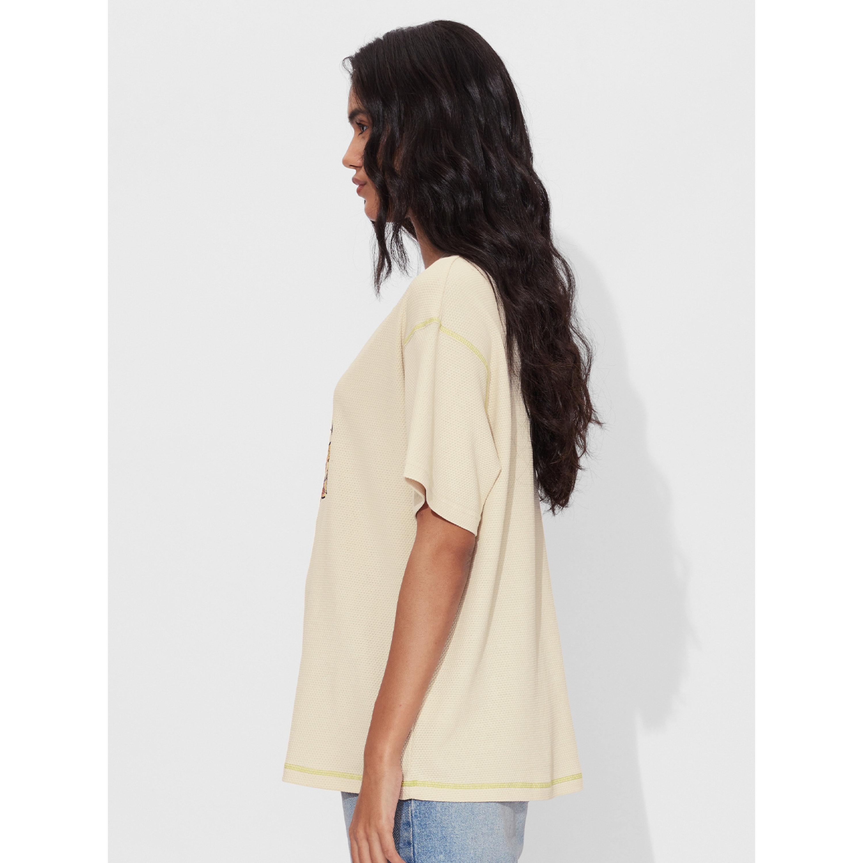 The Souled Store X Styli Beige Meri Marzi Embroidered Oversized T-Shirt-women-clothing-tshirts-image-3