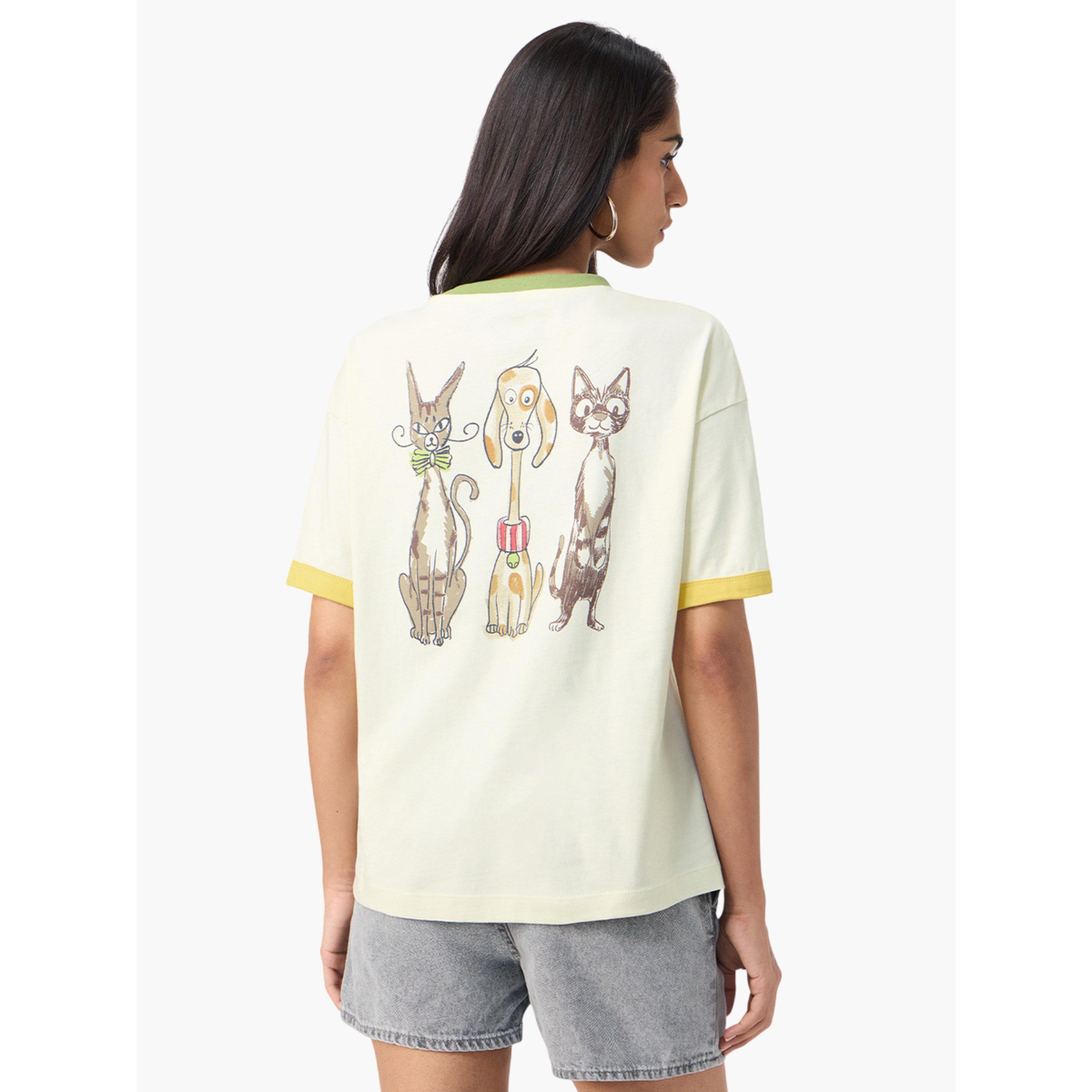 The Souled Store X Styli Off White Animal Graphic Oversized T-Shirt-women-clothing-tshirts-image-3