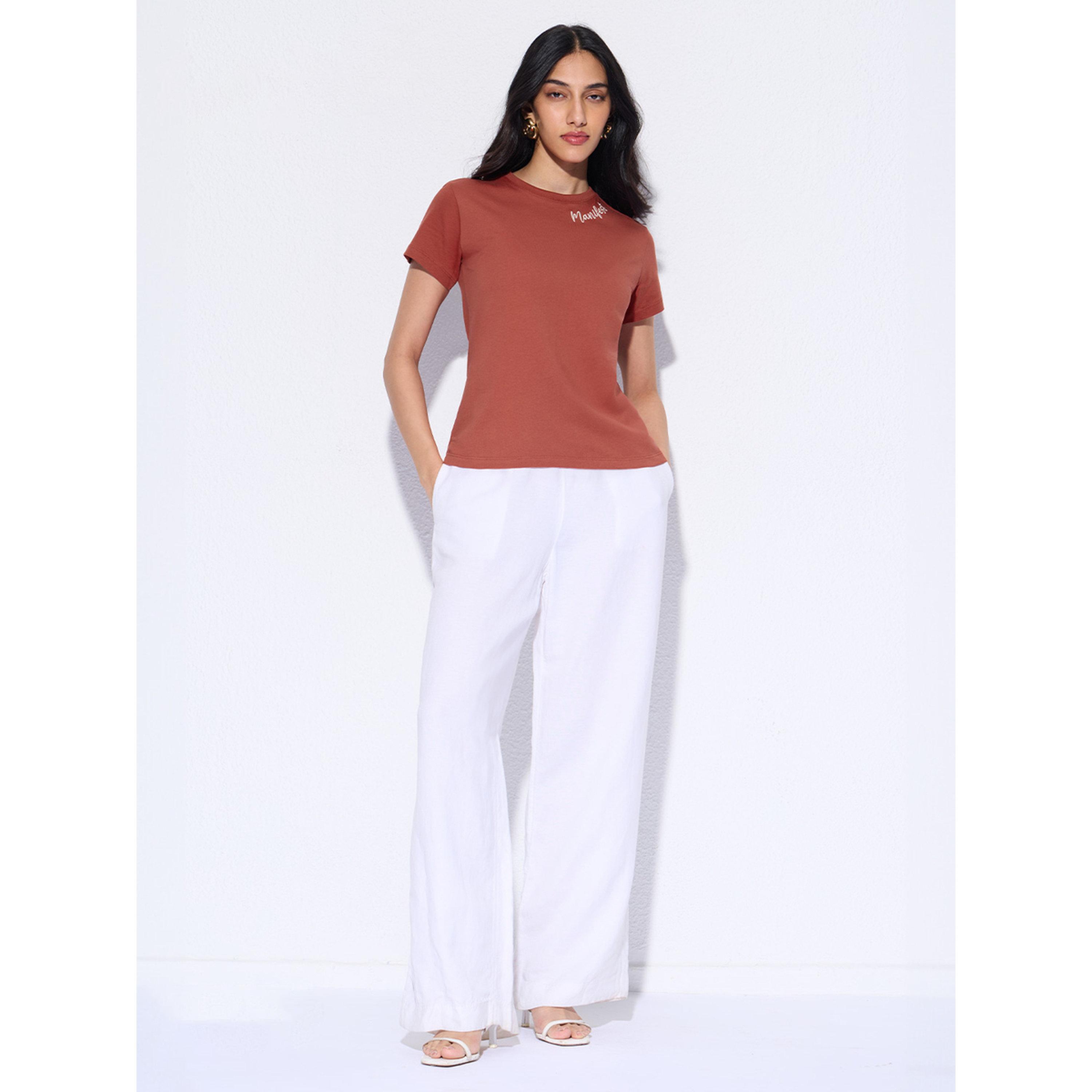 تيشيرت قطن بياقة دائرية-women-clothing-tshirts-image-2