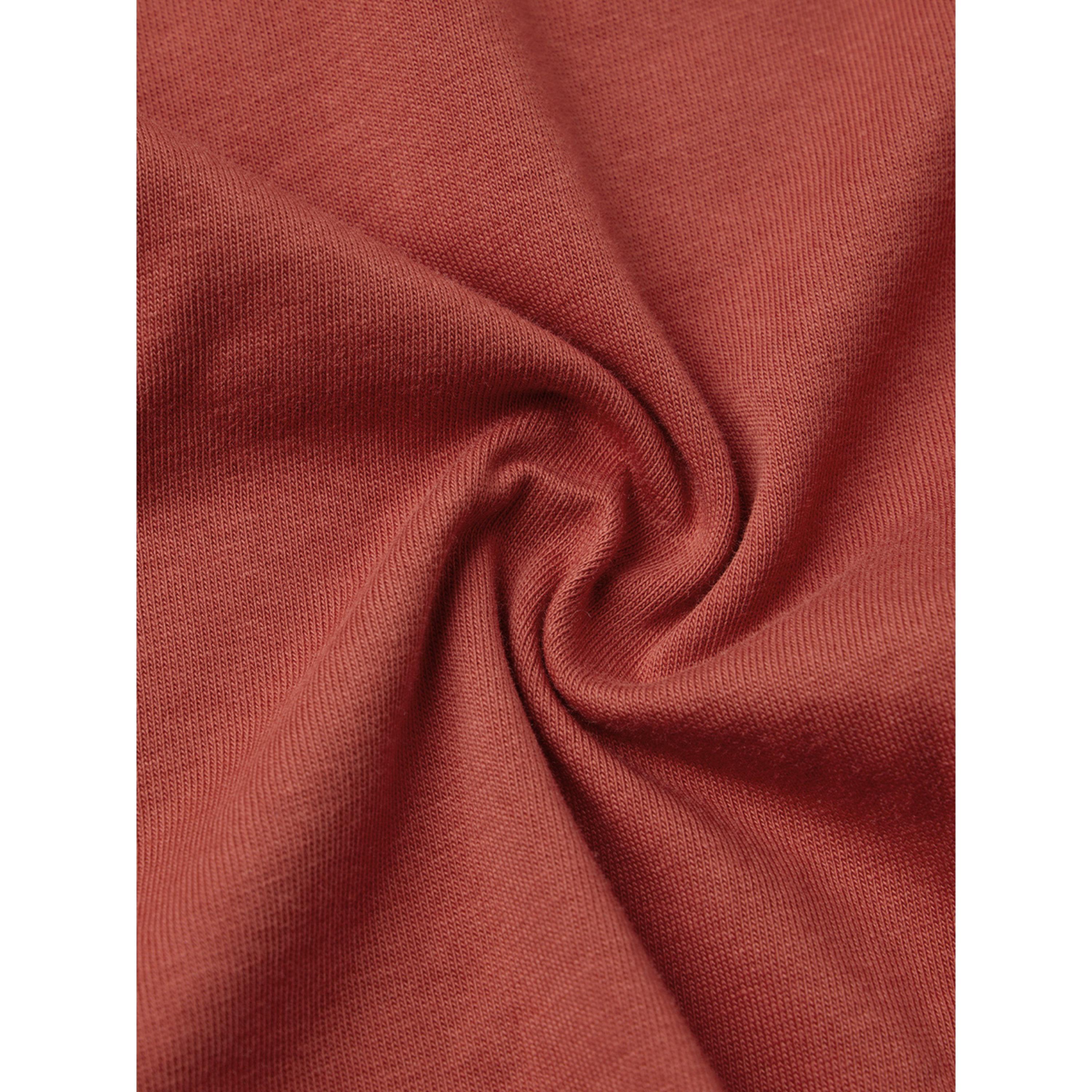 The Souled Store X Styli Rust Round Neck Cotton T-Shirt-women-clothing-tshirts-image-4