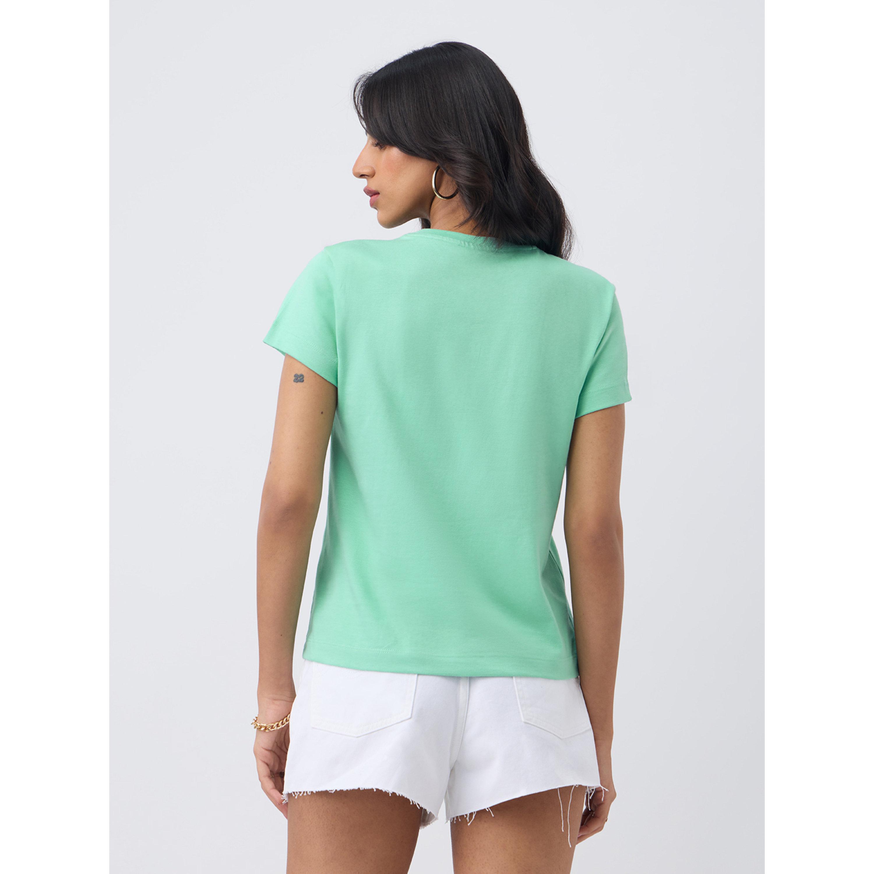 تيشيرت مطبوع بياقة دائرية-women-clothing-tshirts-image-3