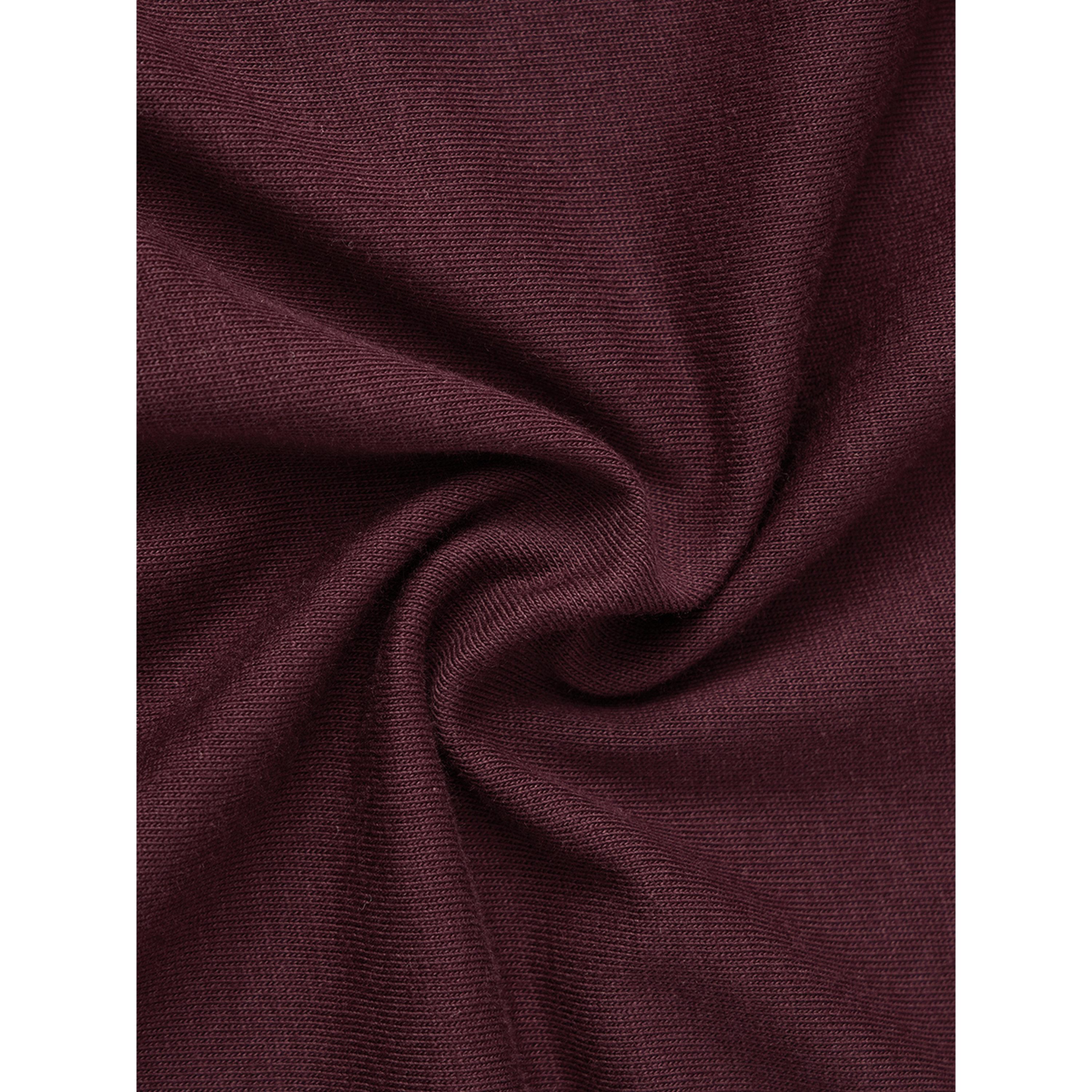 The Souled Store X Styli Maroon Badge Detail Cotton Oversized T-Shirt-women-clothing-tshirts-image-4