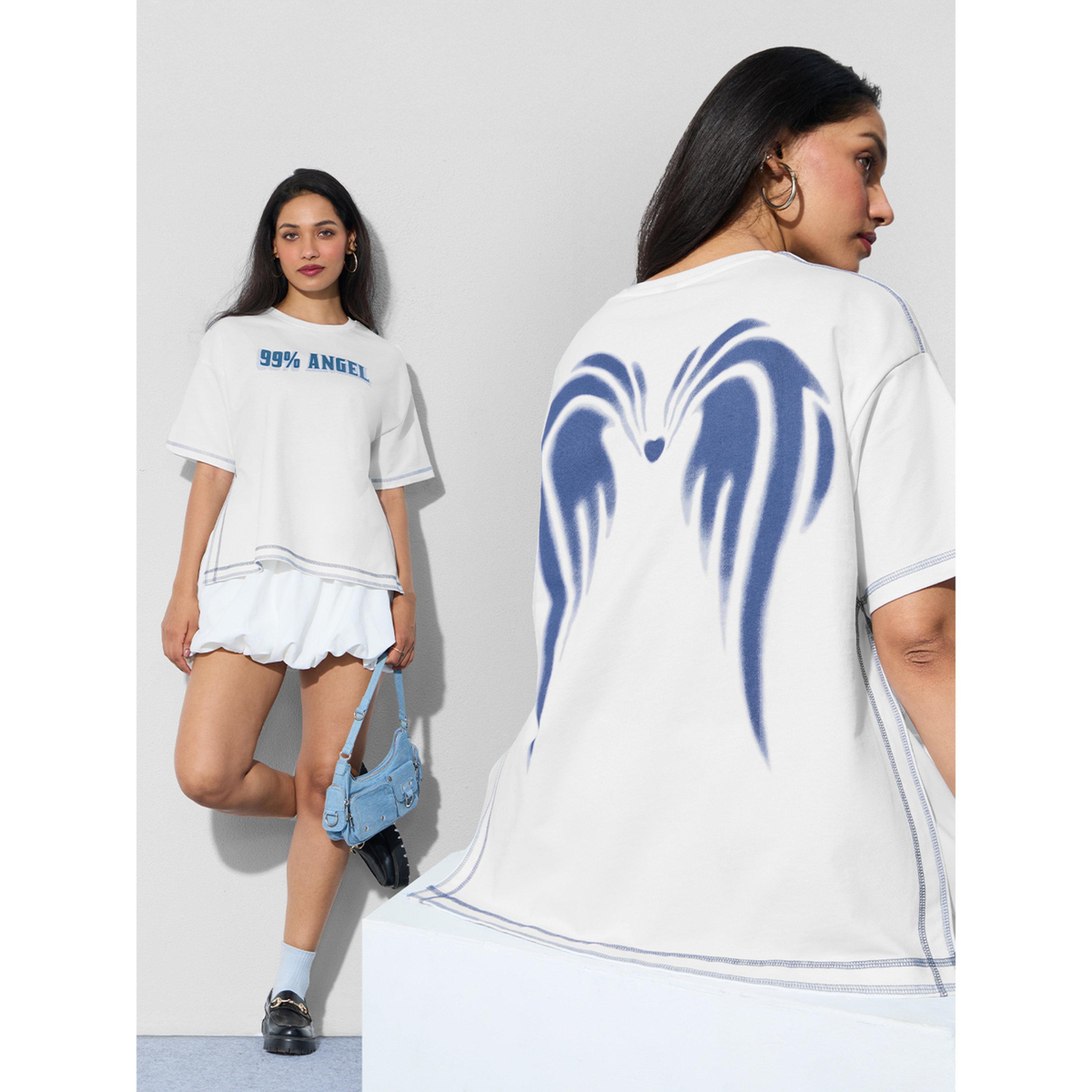 The Souled Store X Styli White Printed Oversized Cotton T-Shirt-women-clothing-tshirts-image-3