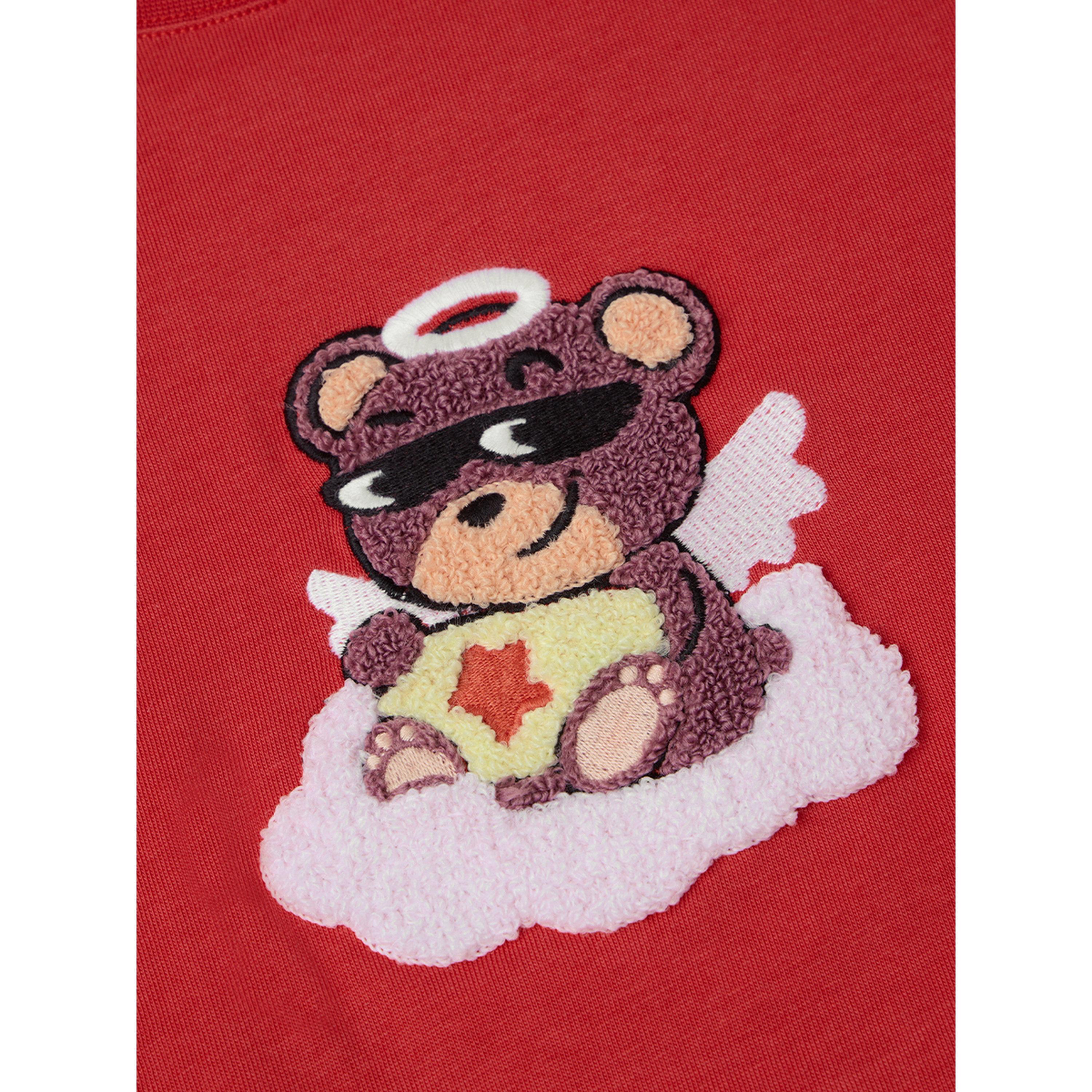 The Souled Store X Styli Red Teddy Embroidered Relaxed Fit T-Shirt-women-clothing-tshirts-image-5