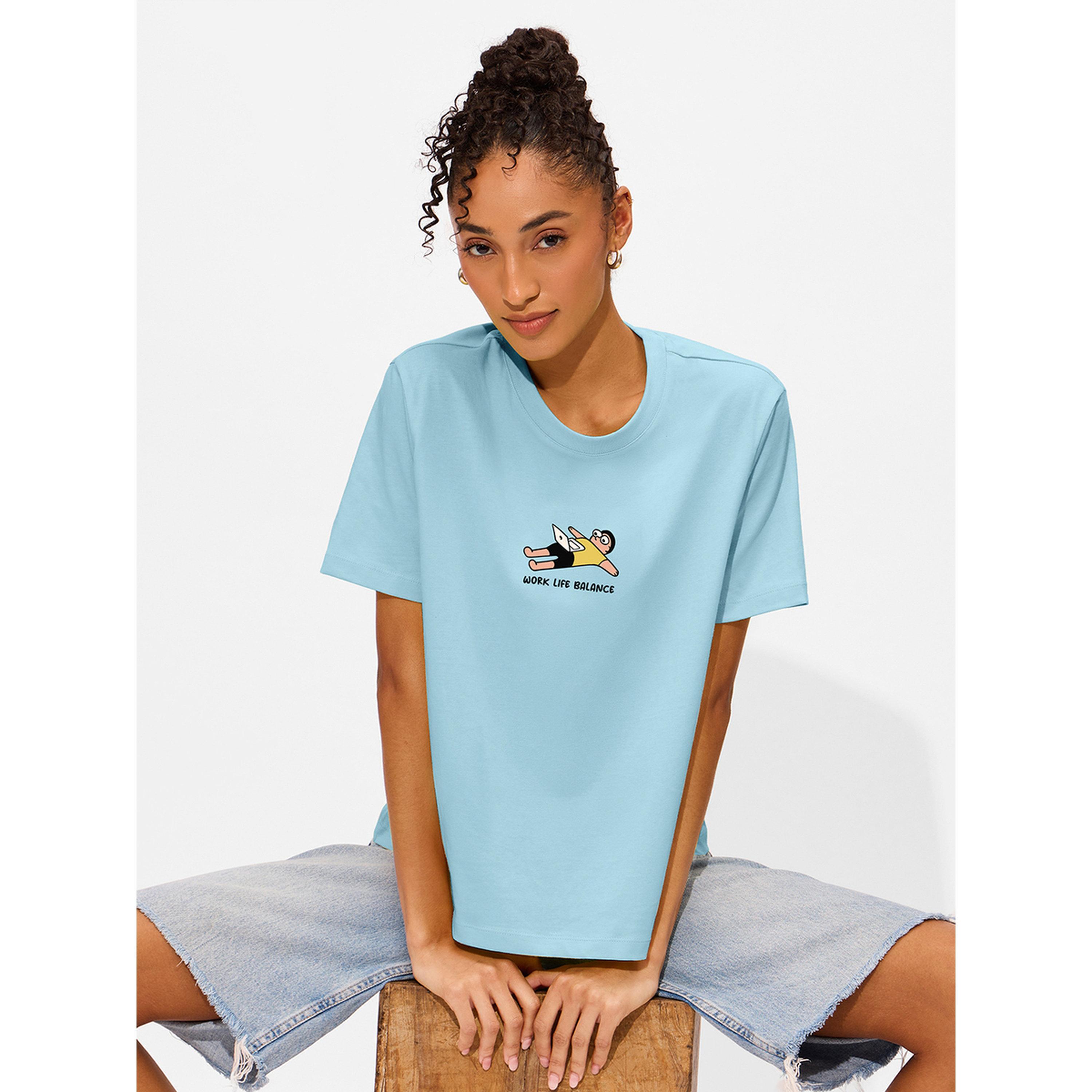 تيشيرت بطبعة جرافيك بقصة مريحة-women-clothing-tshirts-image-4