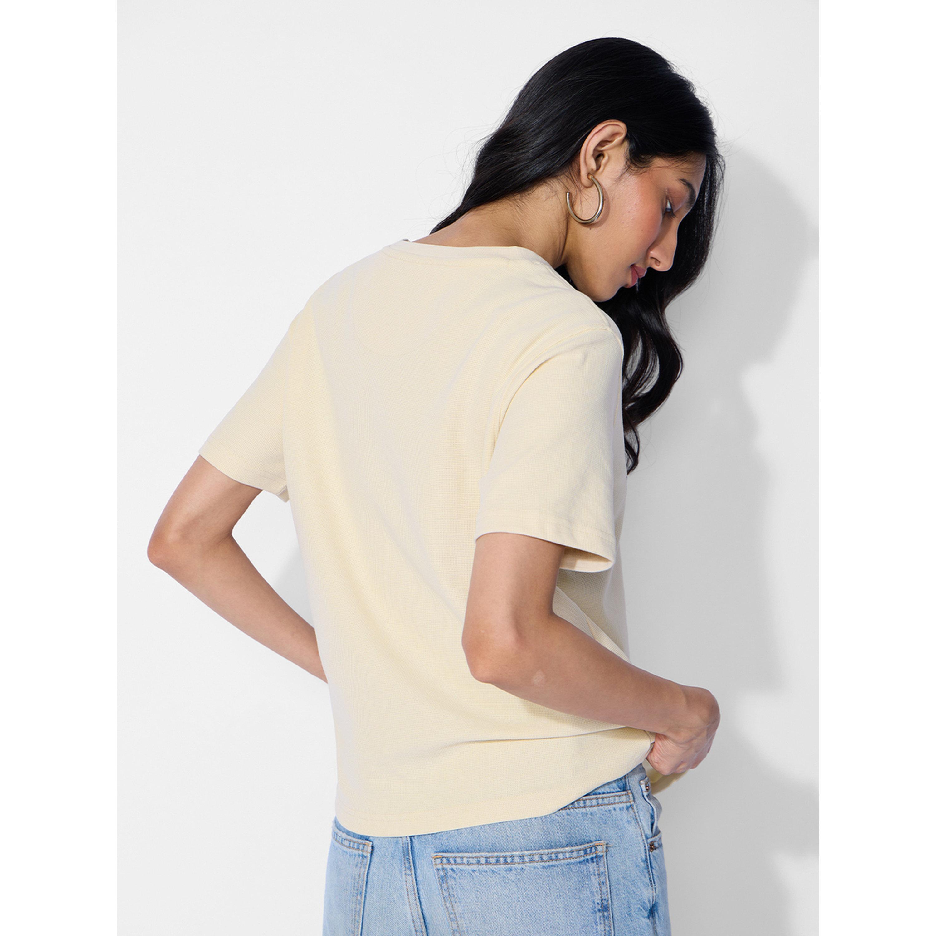 The Souled Store X Styli Off White Embroidered Slogan Relaxed Fit T-Shirt-women-clothing-tshirts-image-4