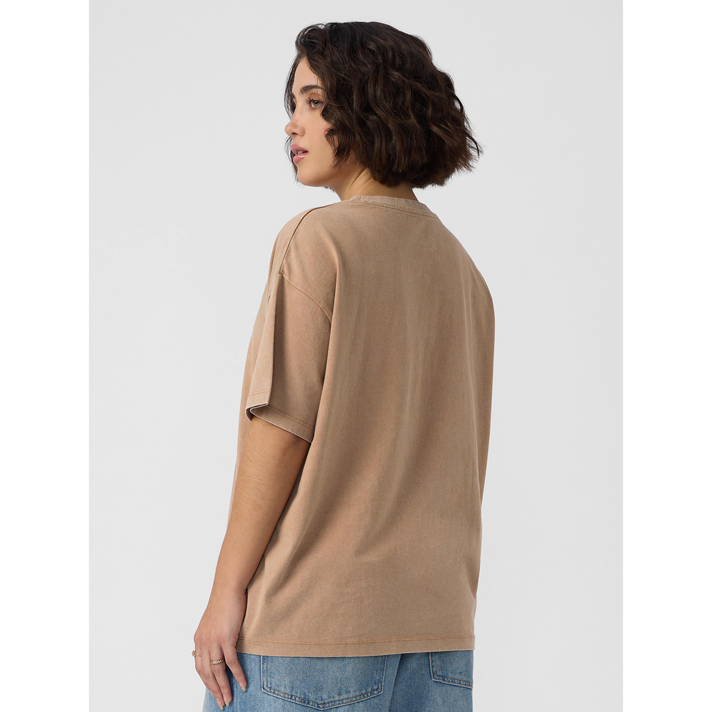 The Souled Store X Styli Brown Dragonfly Peace Oversized T-Shirt-women-clothing-tshirts-image-3