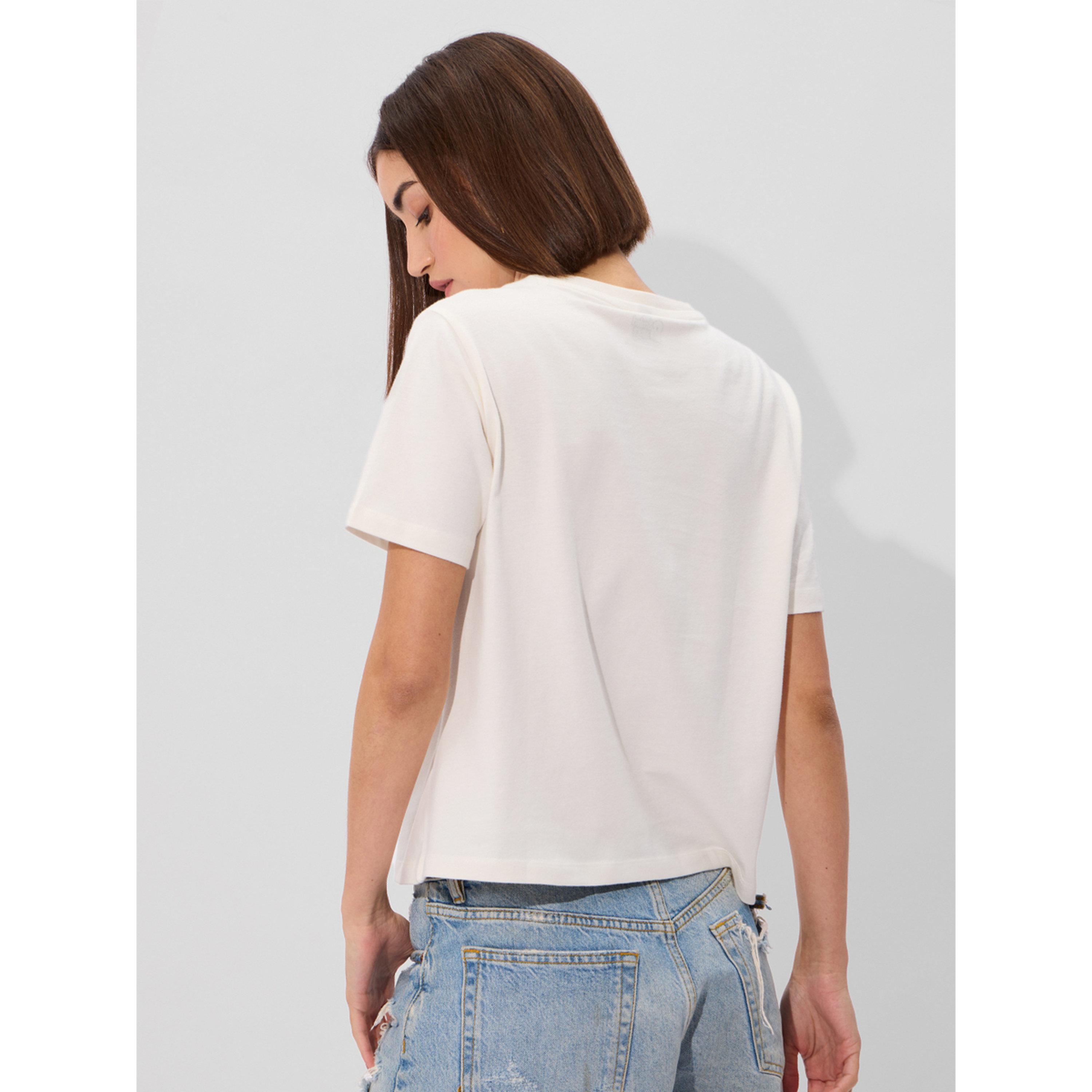The Souled Store X Styli White Embroidered Relaxed Fit T-Shirt-women-clothing-tshirts-image-3