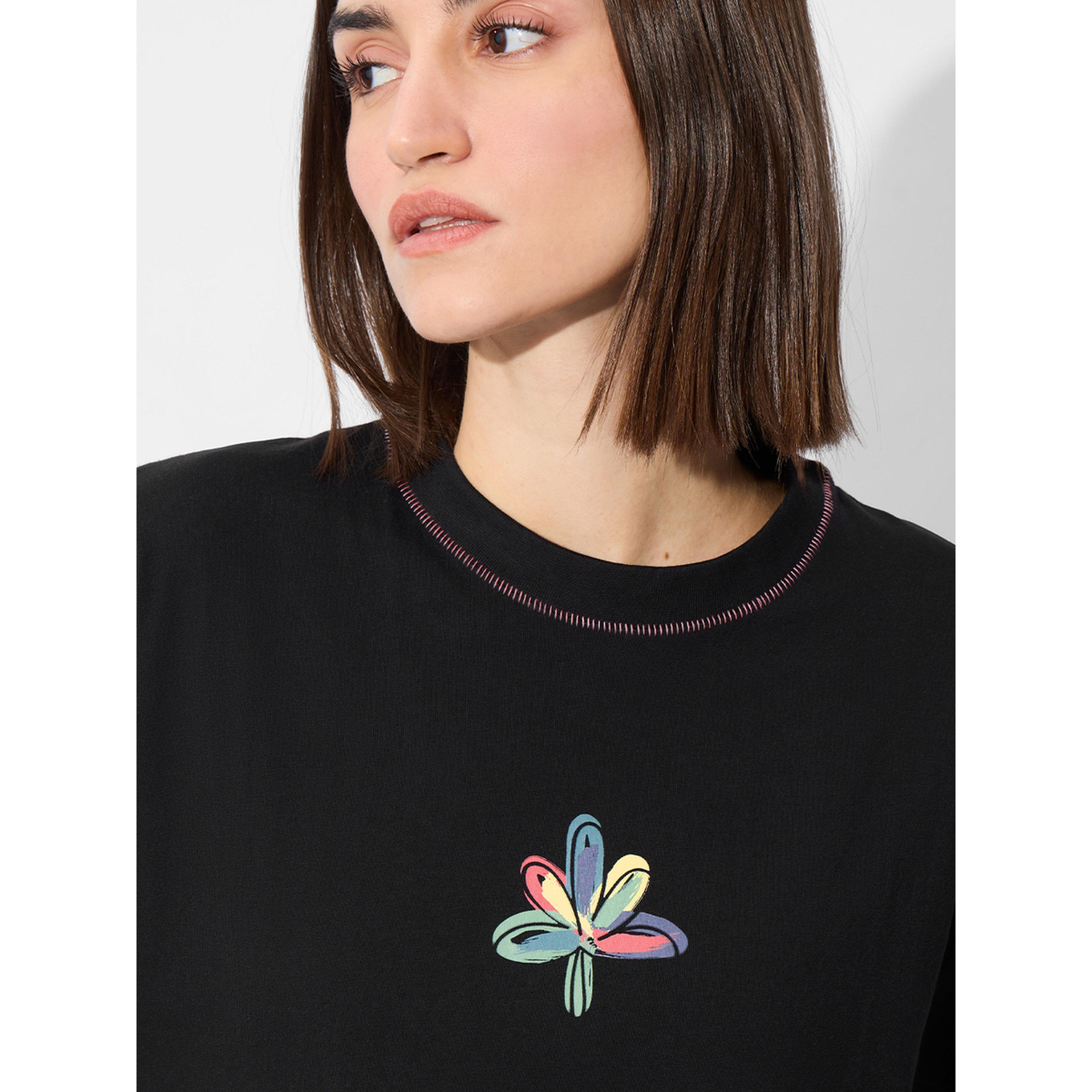 The Souled Store X Styli Black Graphic Print Oversized T-Shirt-women-clothing-tshirts-image-5