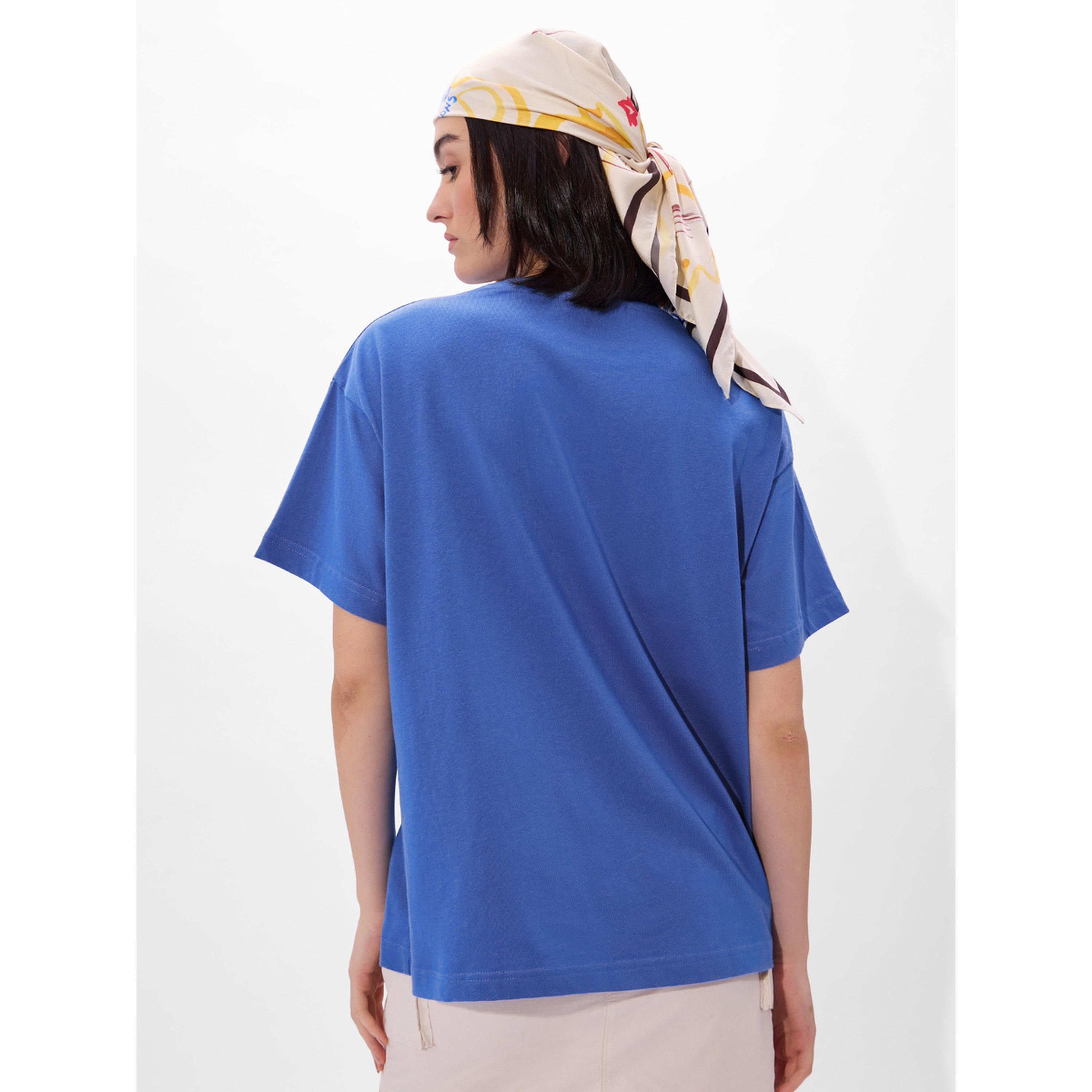 The Souled Store X Styli Blue Embroidered Oversized T-Shirt-women-clothing-tshirts-image-4