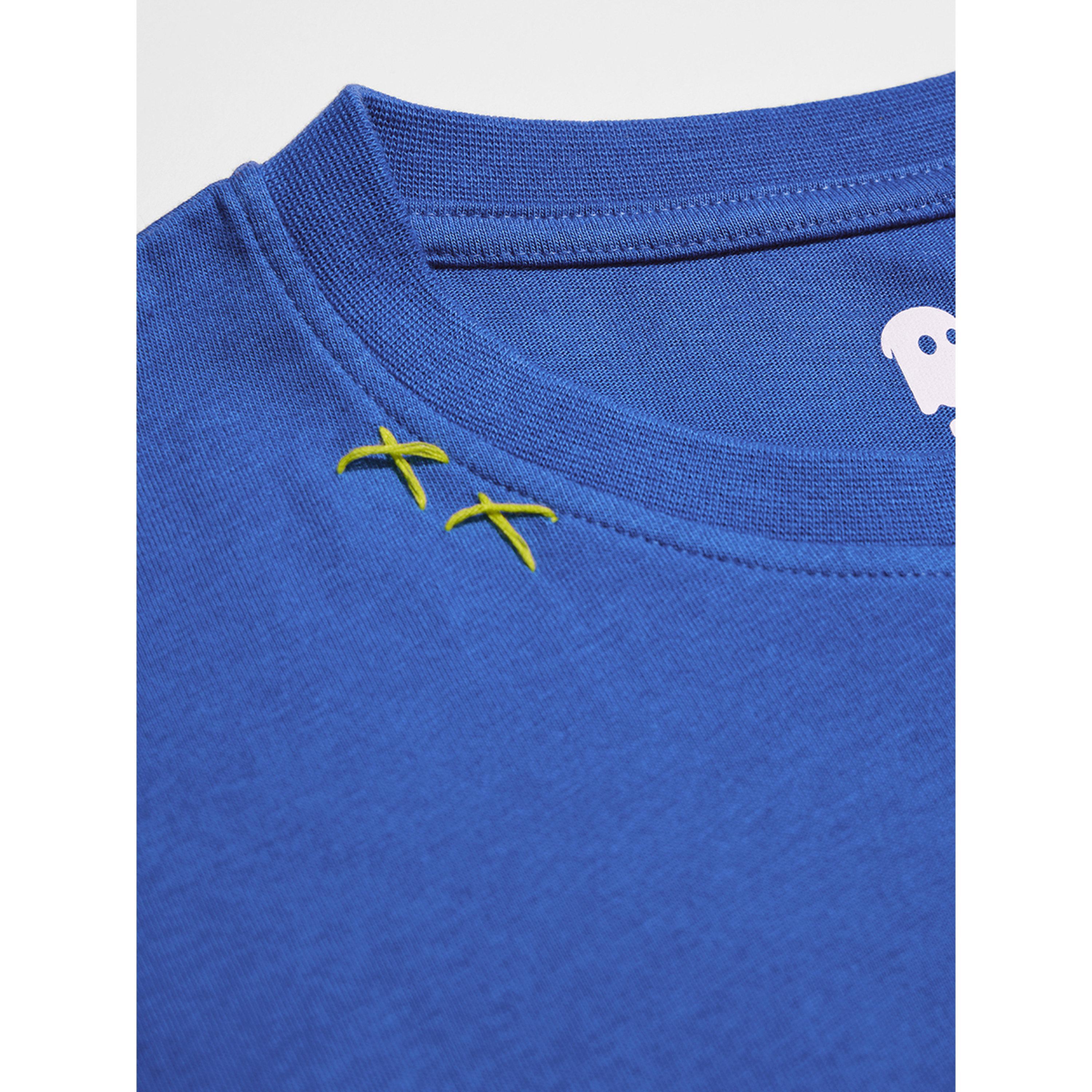 The Souled Store X Styli Blue Embroidered Oversized T-Shirt-women-clothing-tshirts-image-6