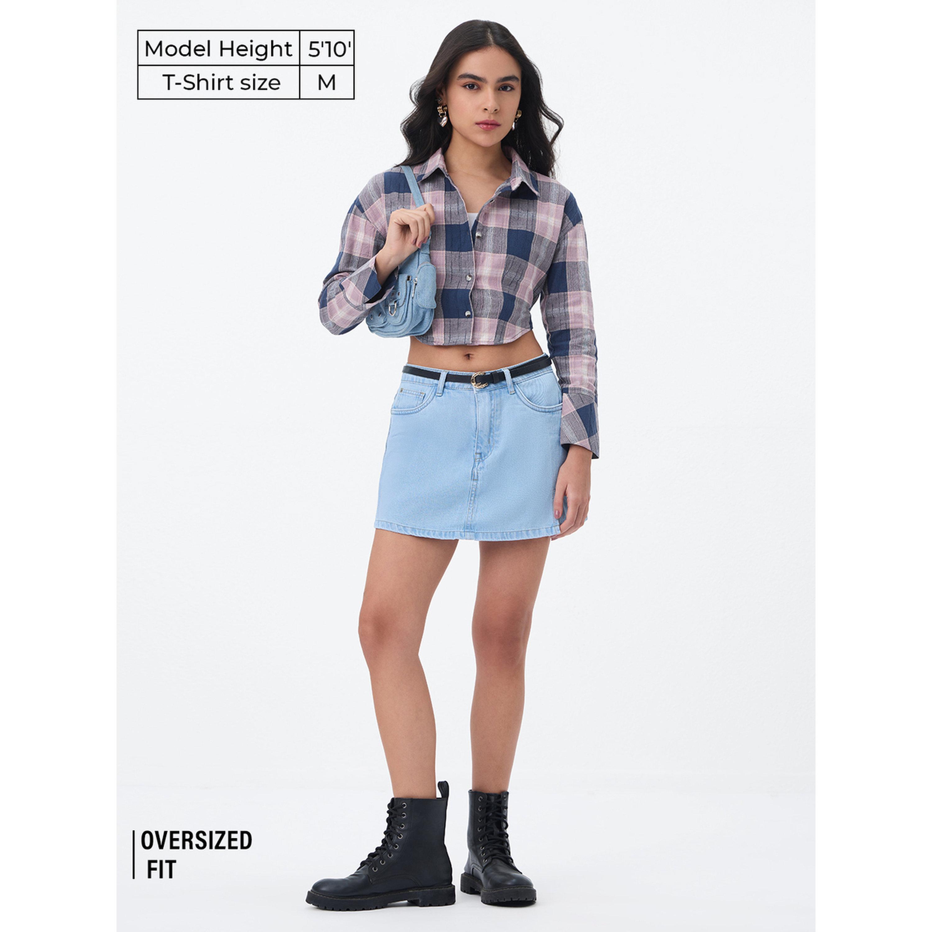 بلوزة قصيرة مربعات-women-clothing-shirtsandblouses-blouses-image-2