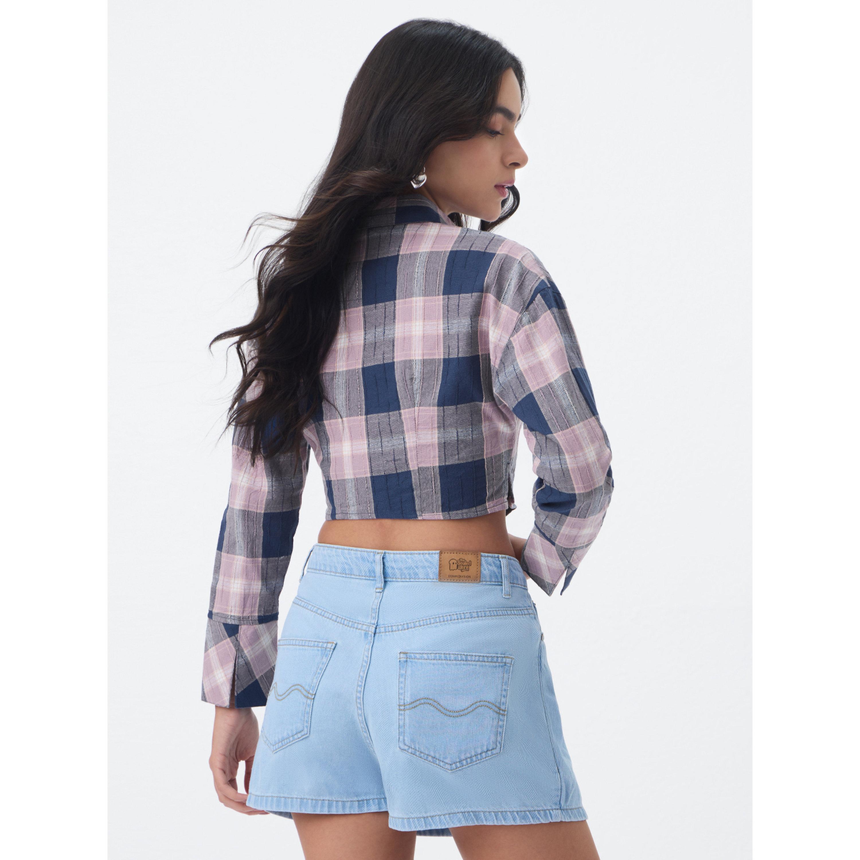 بلوزة قصيرة مربعات-women-clothing-shirtsandblouses-blouses-image-3