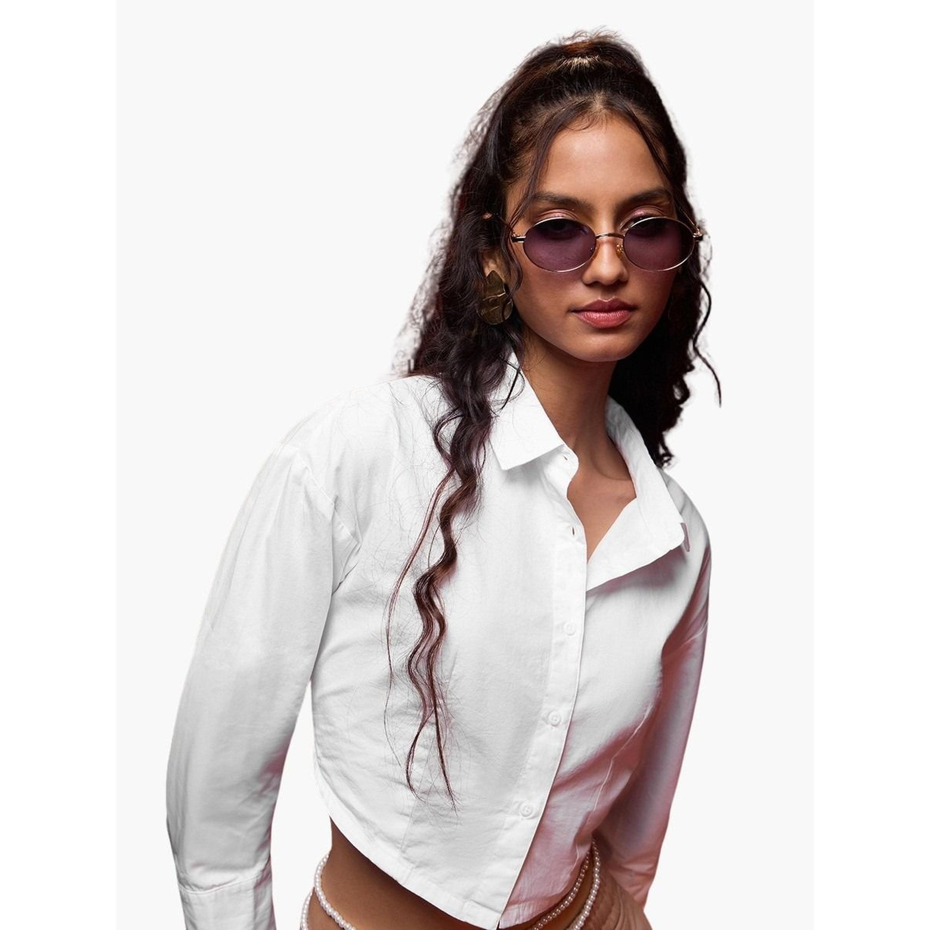 بلوزة قطن قصيرة بأكمام طويلة-women-clothing-shirtsandblouses-blouses-image-3