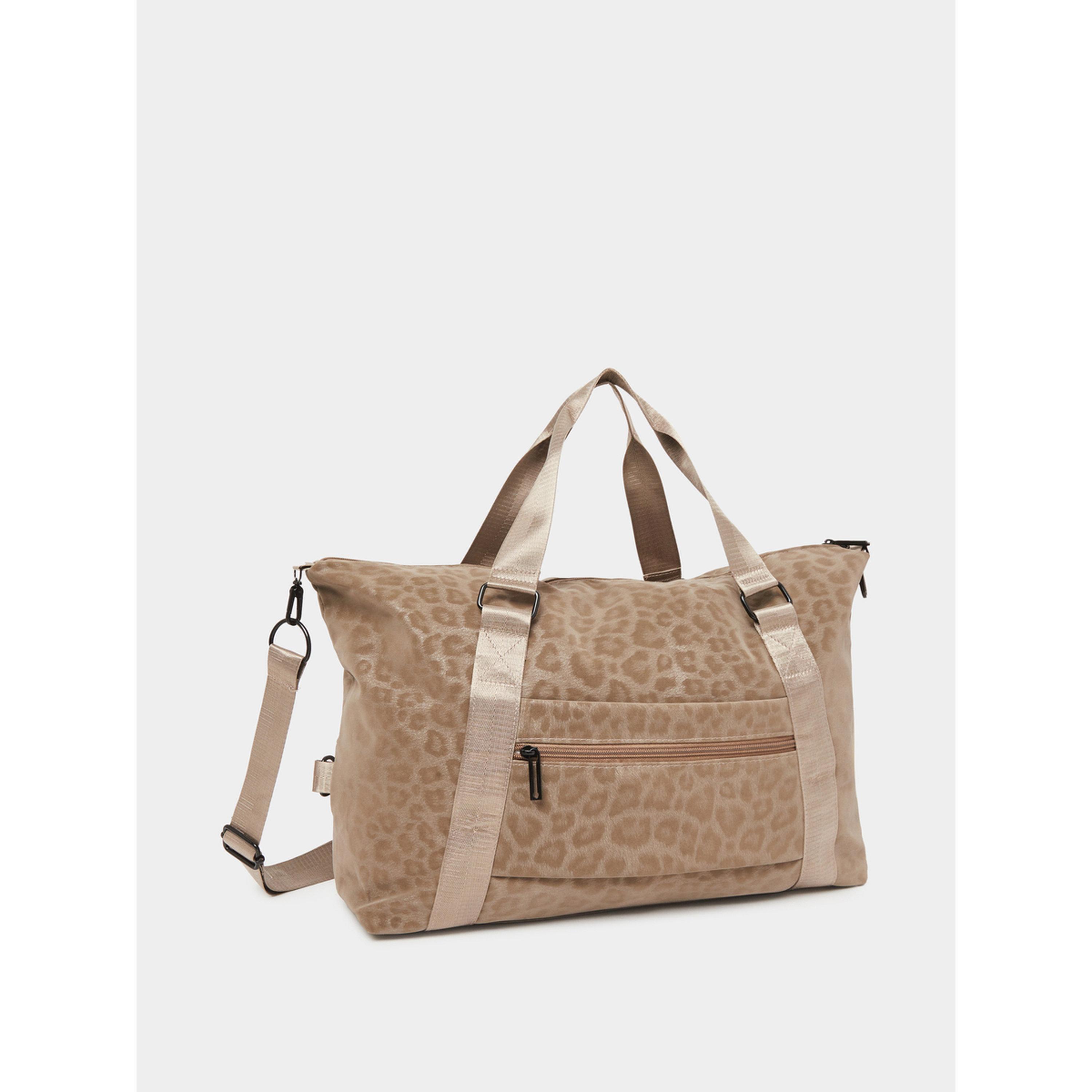 Styli Khaki Leopard Print Gym Bag-women-bagsandwallets-handbags-image-1
