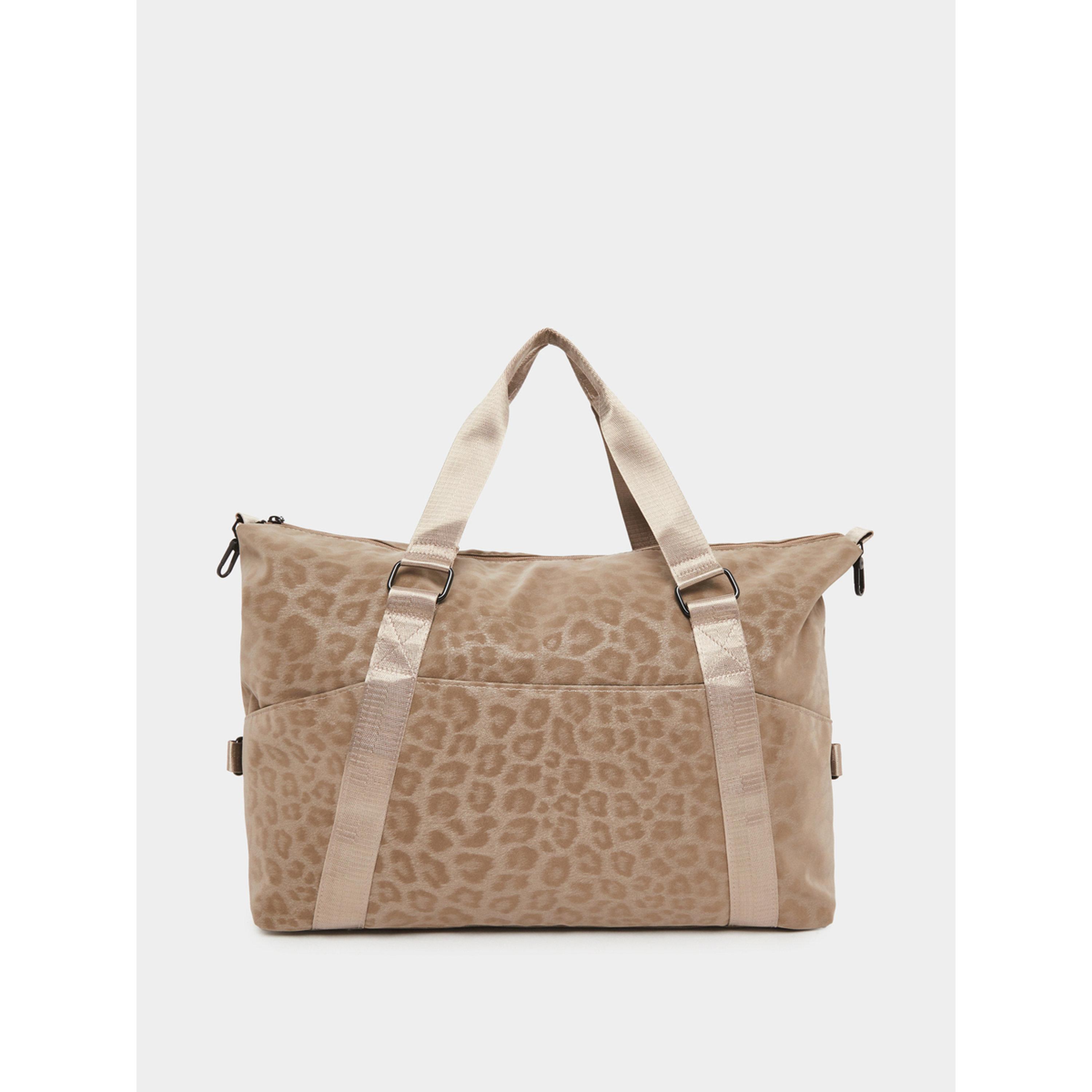 Styli Khaki Leopard Print Gym Bag-women-bagsandwallets-handbags-image-2