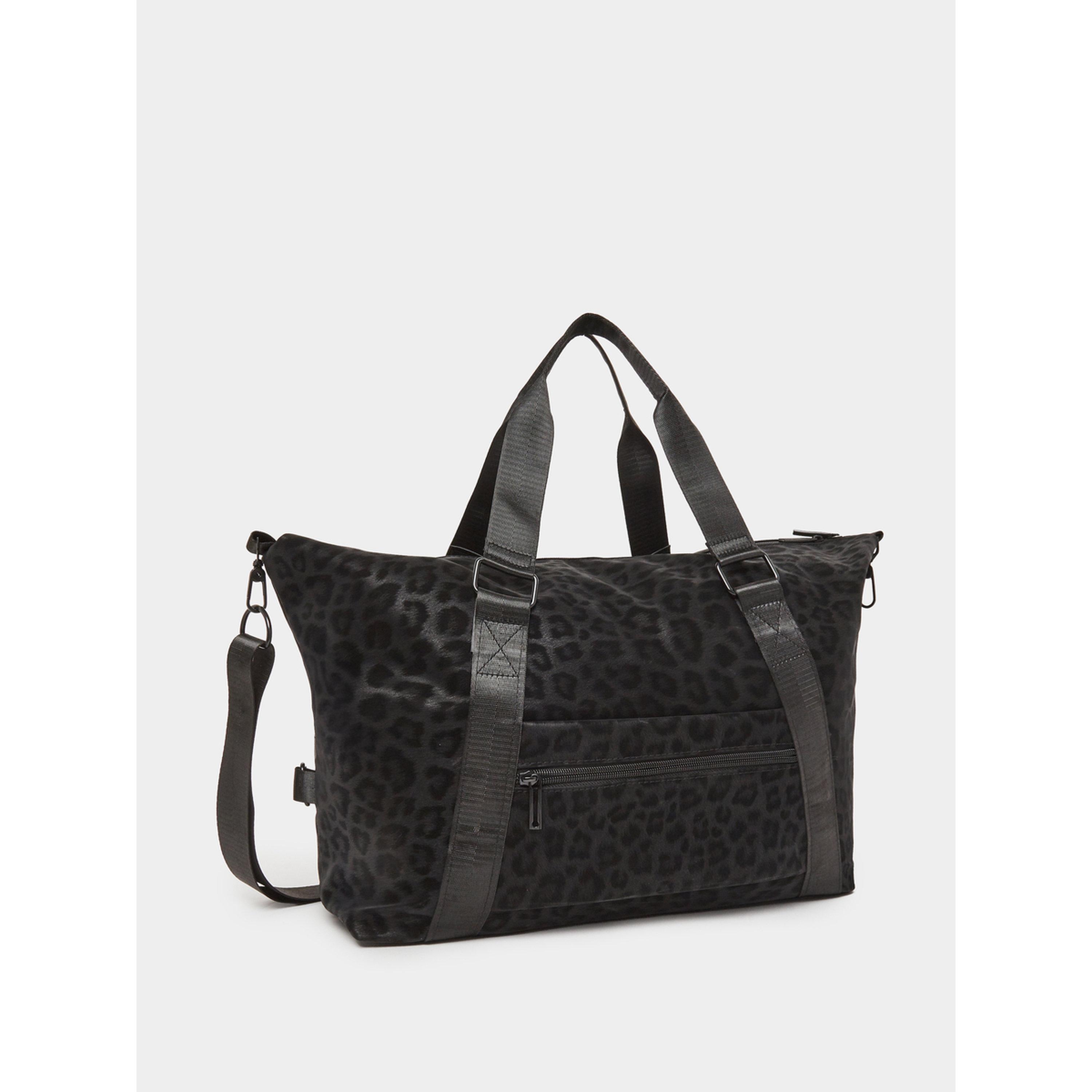 Styli Black Leopard Print Gym Bag-women-bagsandwallets-handbags-image-1