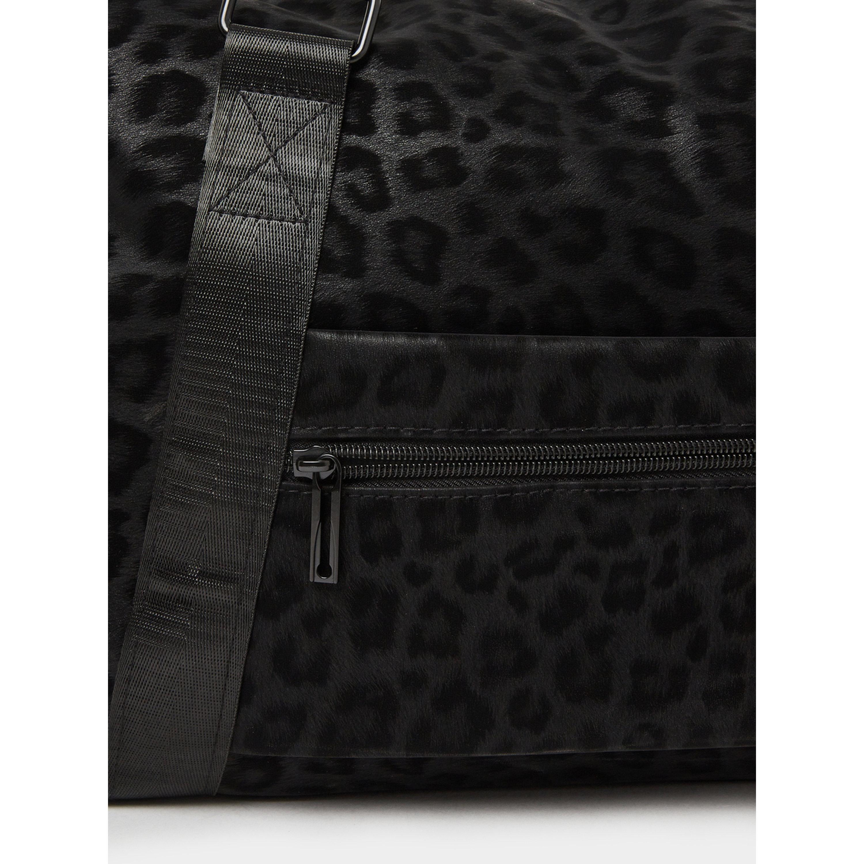 Styli Black Leopard Print Gym Bag-women-bagsandwallets-handbags-image-3