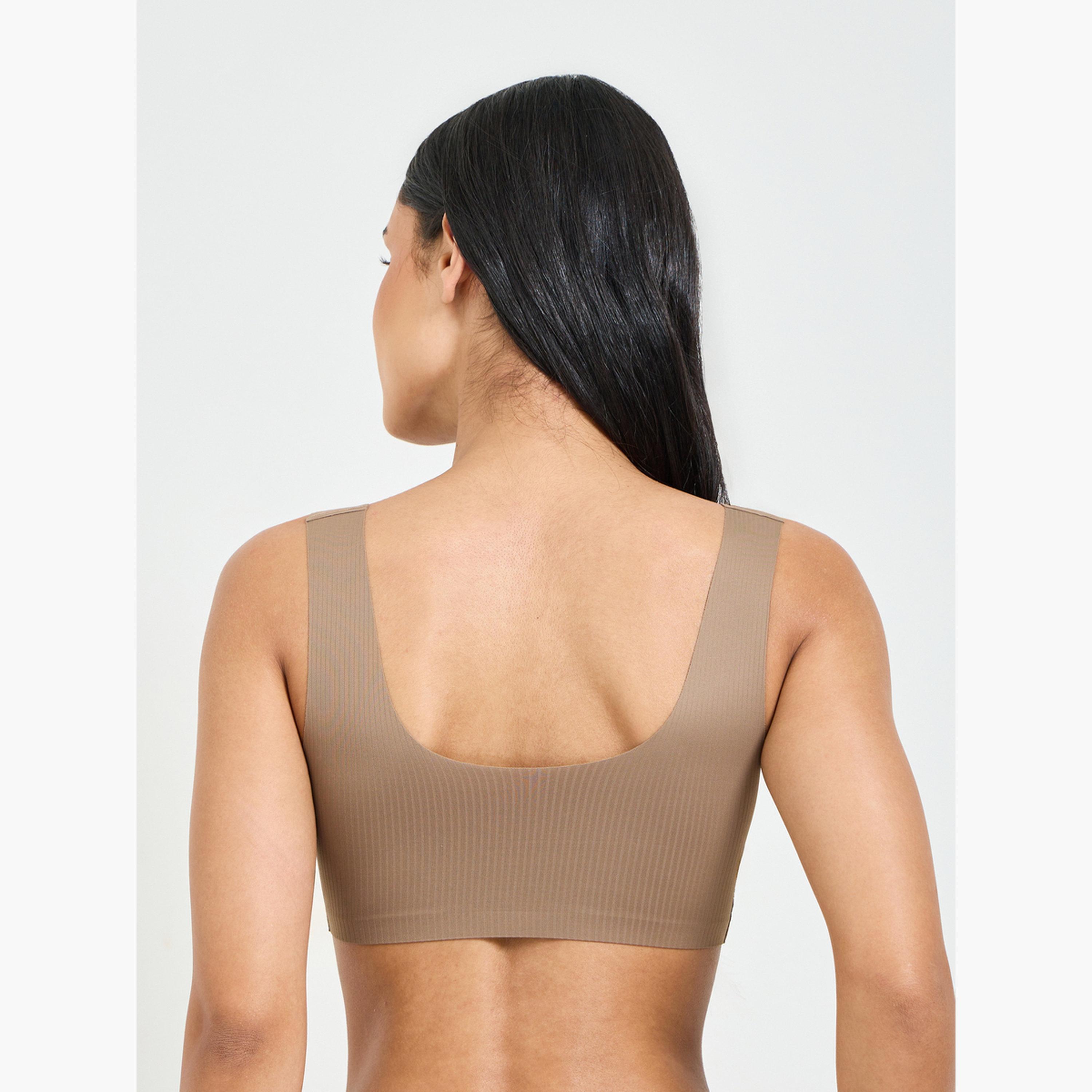 Take Two Solid Texture Padded Non Wired T-Shirt Bra-women-clothing-lingerie-bras-image-3