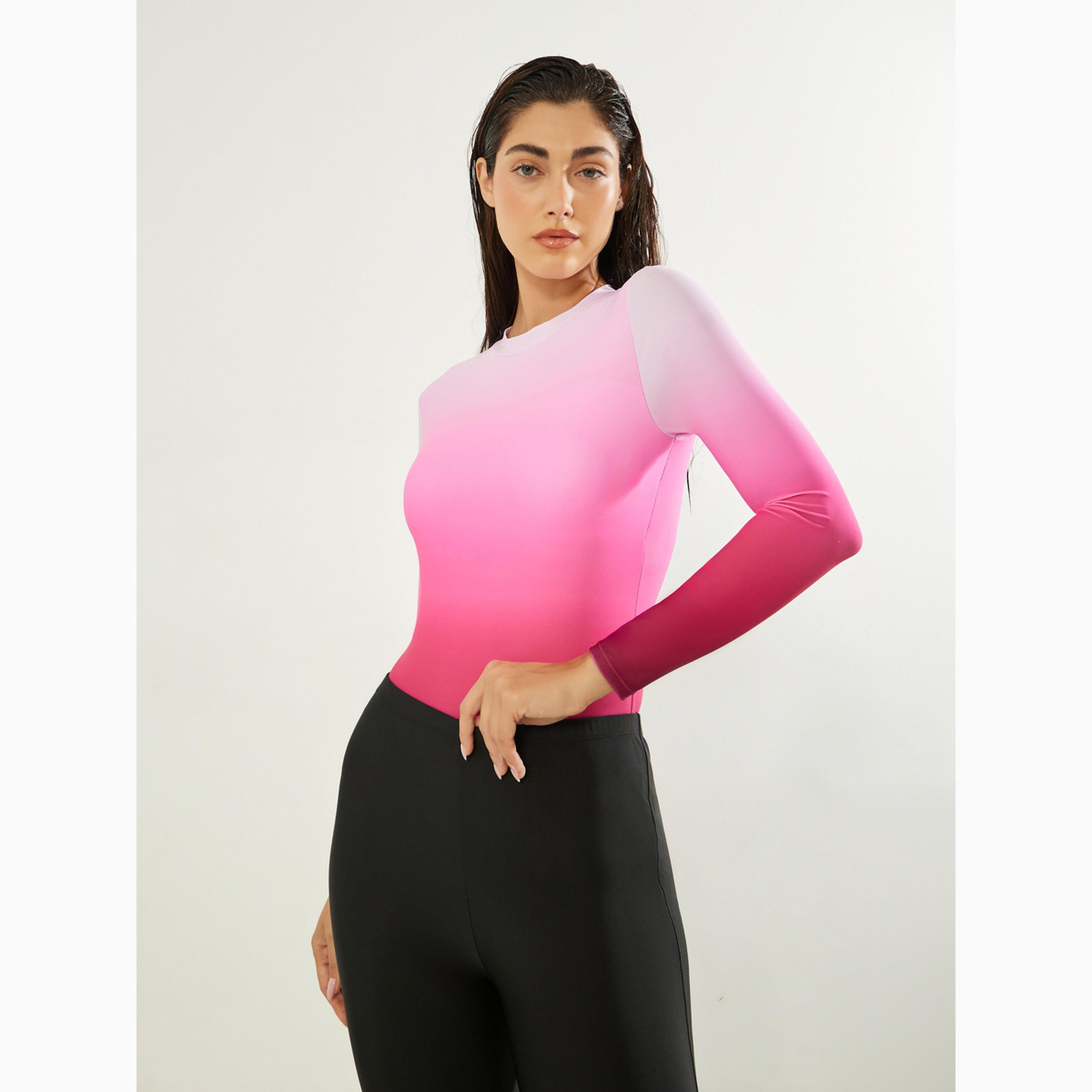 Styli Pack of 3 - Ombre Effect Back-Zip Swimsuit, Leggings and Wrap Skirt Burkini Set-women-clothing-swimandbeach-swim-burkinis-image-3