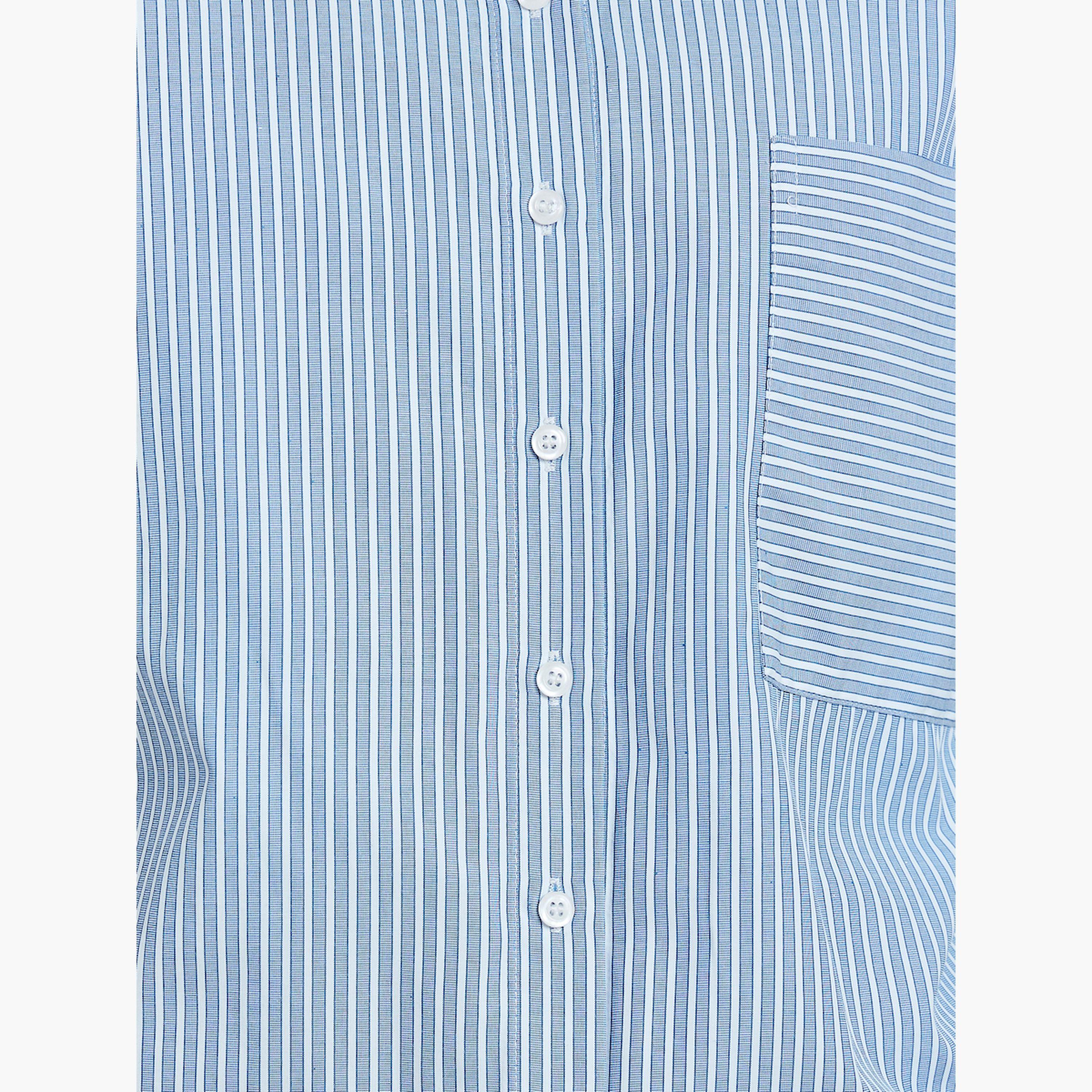 Styli Blue Striped Long Sleeve Shirt-women-clothing-shirtsandblouses-shirts-image-5