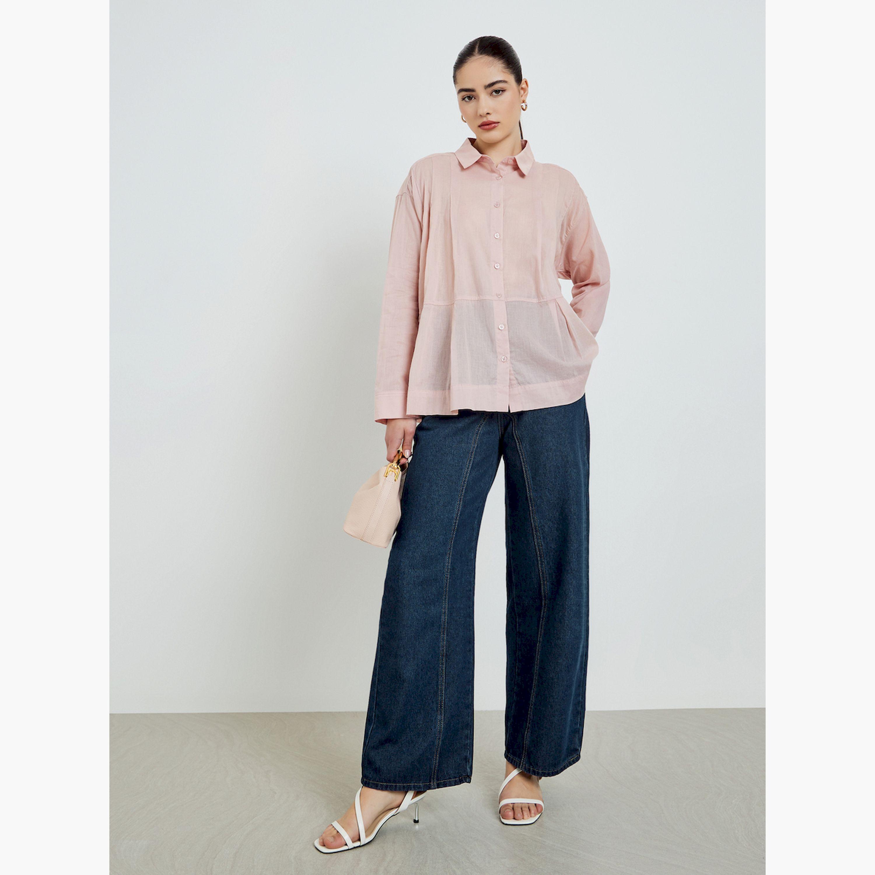 بلوزة واسعة بأكمام طويلة-women-clothing-shirtsandblouses-shirts-image-2