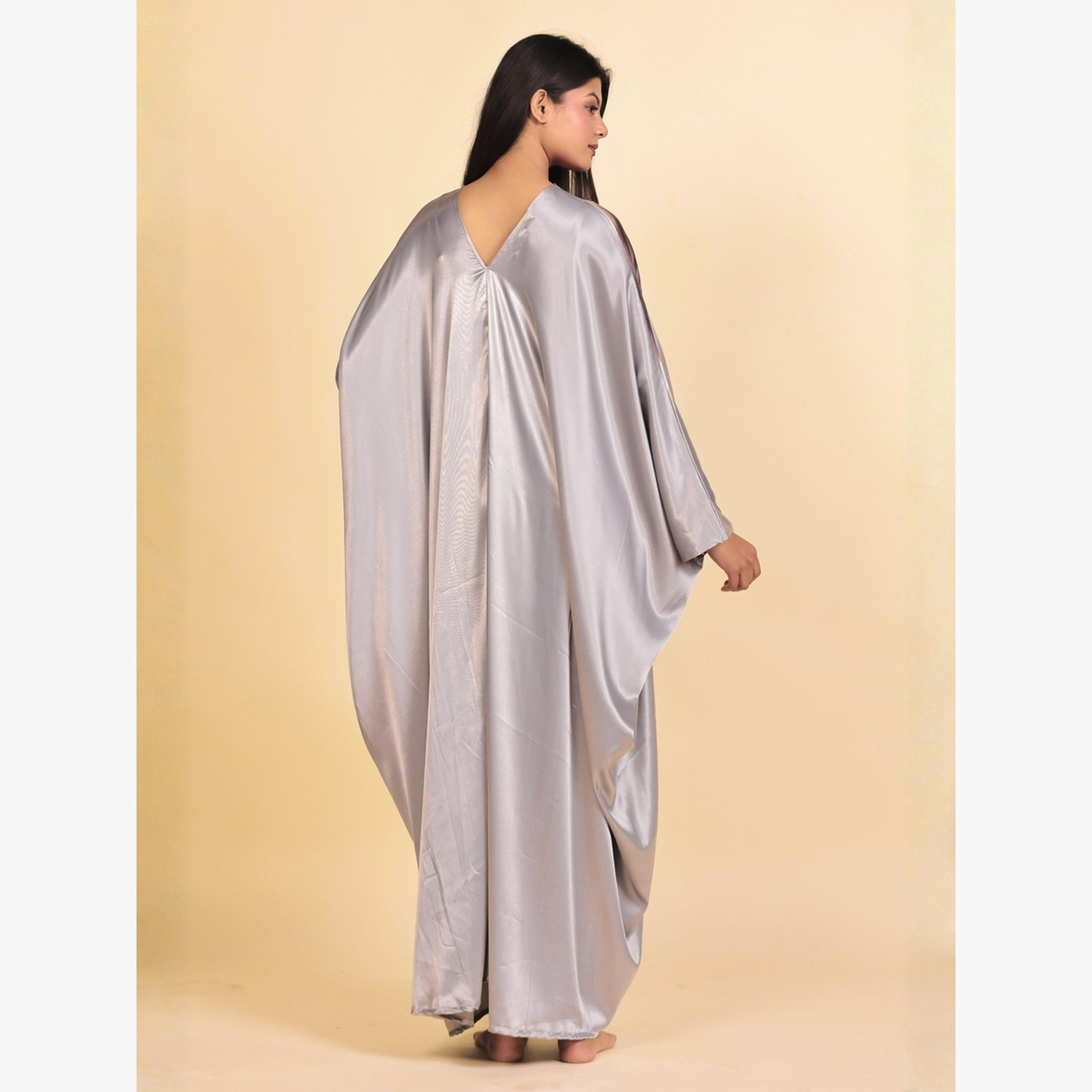 The Kaftan Company X Styli Iridescent Satin Elegant Night Free Size Kaftan-women-clothing-nightwear-nighties-image-5