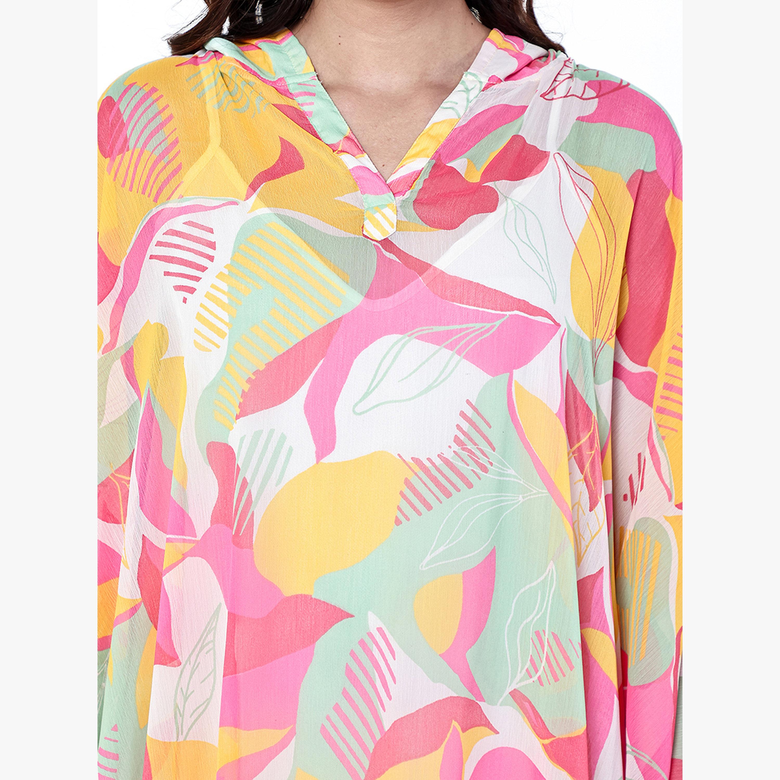 قميص نوم قفطان جورجيت بغطاء رأس مع قطعة داخلية-women-clothing-nightwear-nighties-image-6