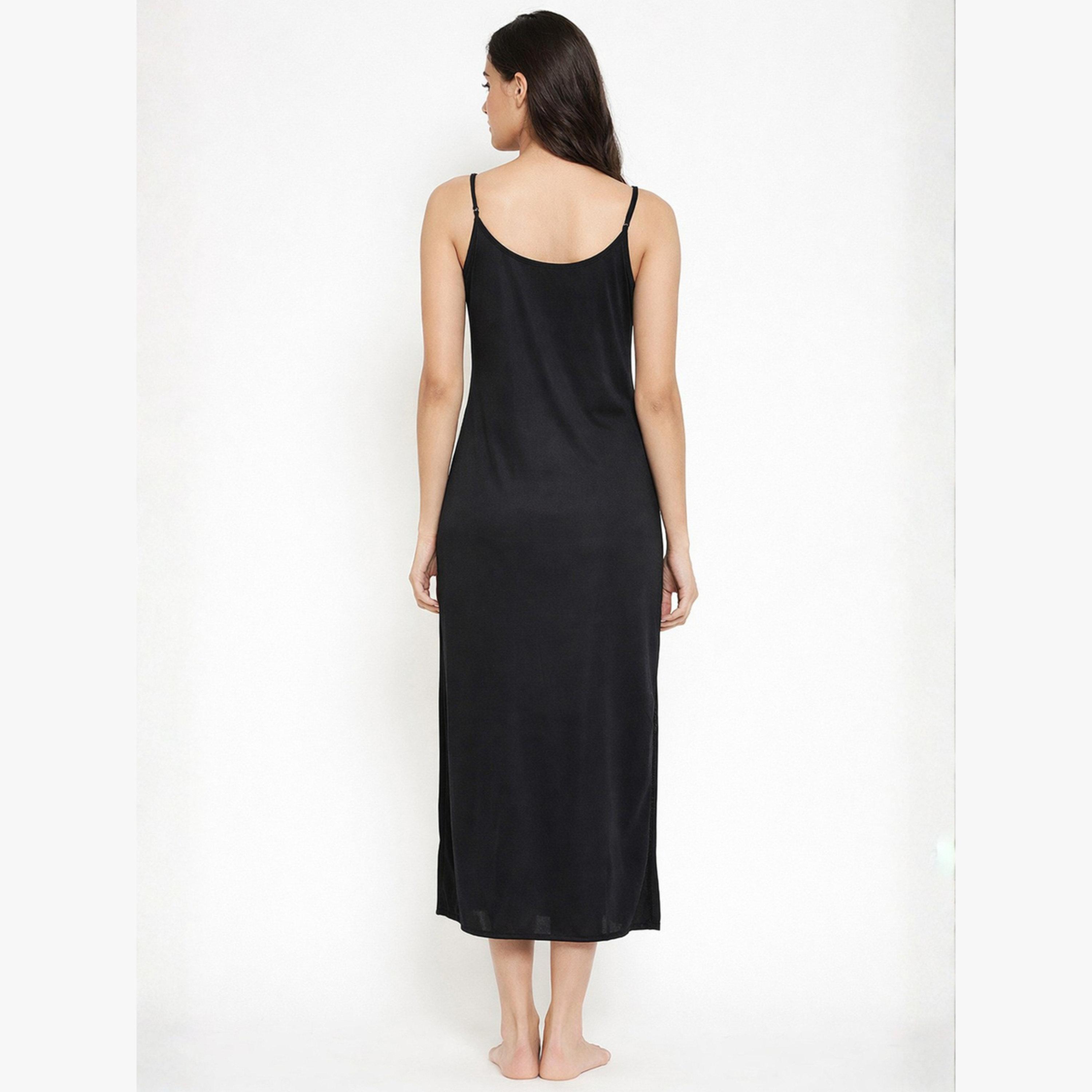 The Kaftan Company X Styli Brown Georgette Printed Kaftan Dress with Inner Slip-women-clothing-nightwear-nighties-image-3
