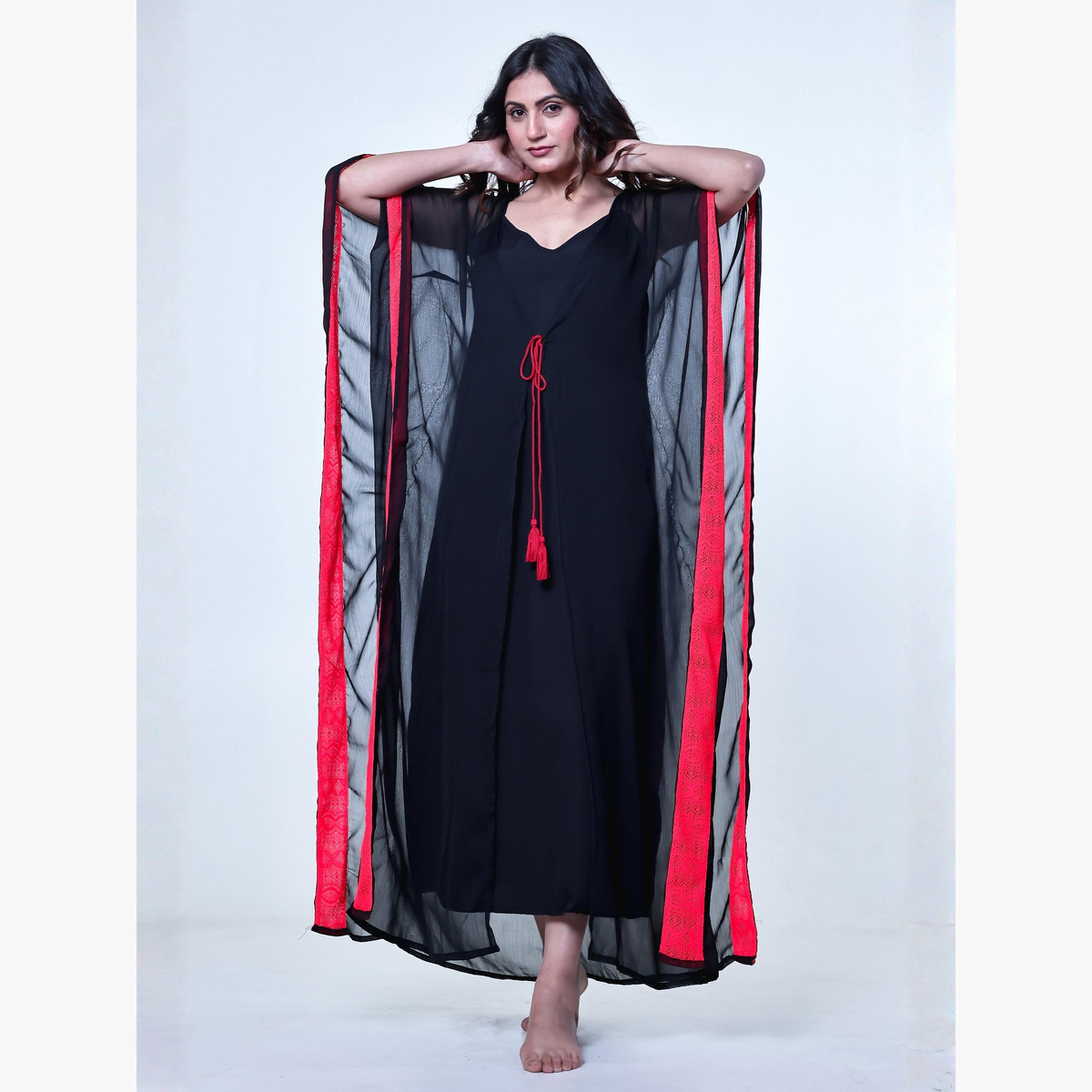 قميص نوم شيفون بحواف دانتيل-women-clothing-nightwear-nighties-image-2