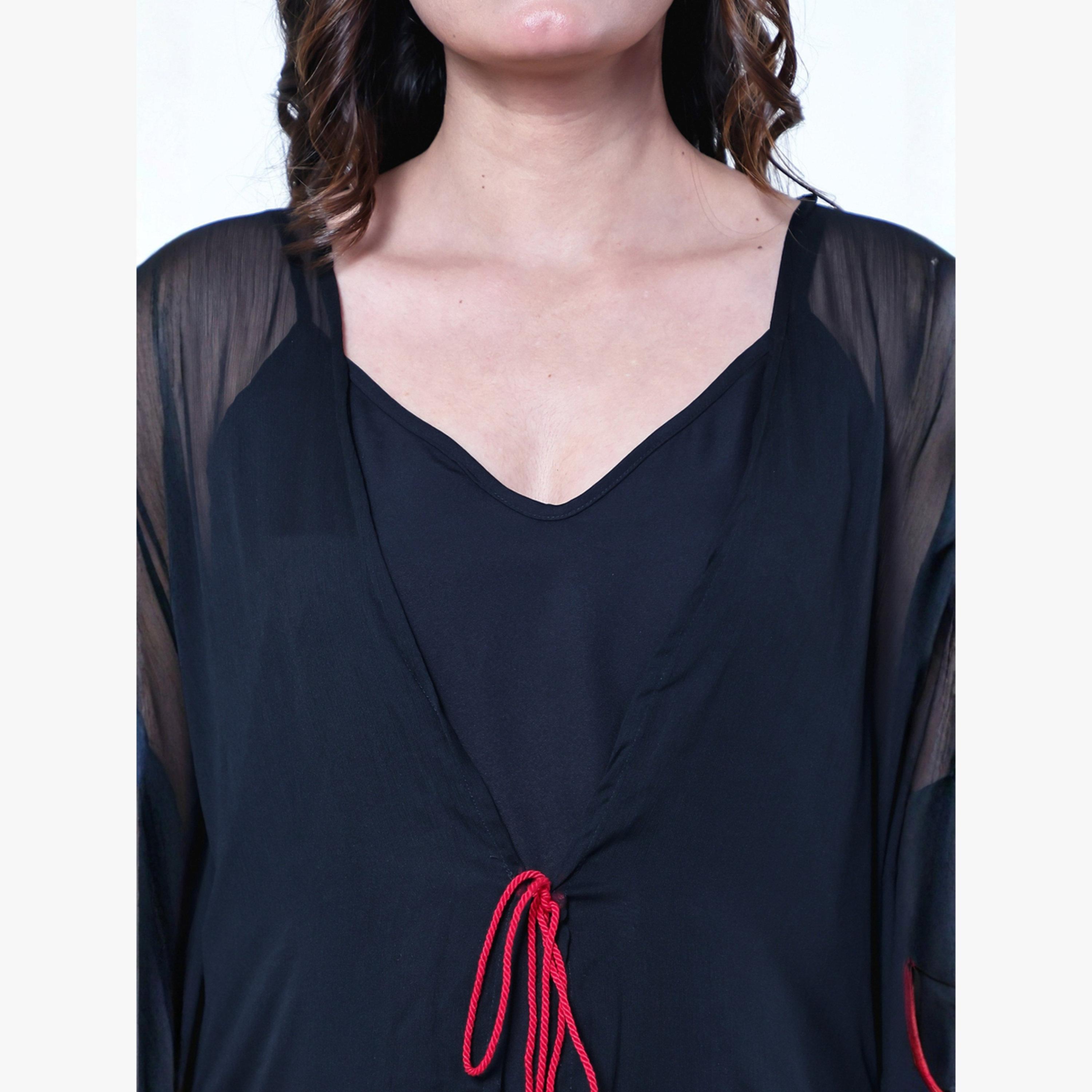 قميص نوم شيفون بحواف دانتيل-women-clothing-nightwear-nighties-image-5