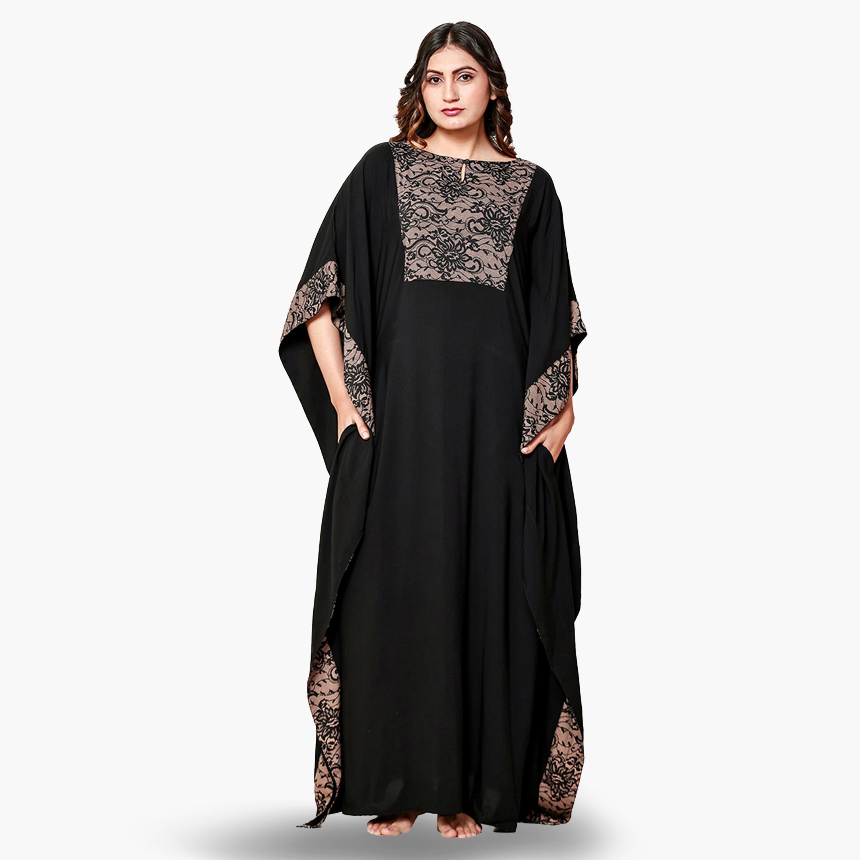 قميص نوم قفطان مطبوع بألواح-women-clothing-nightwear-nighties-image-1
