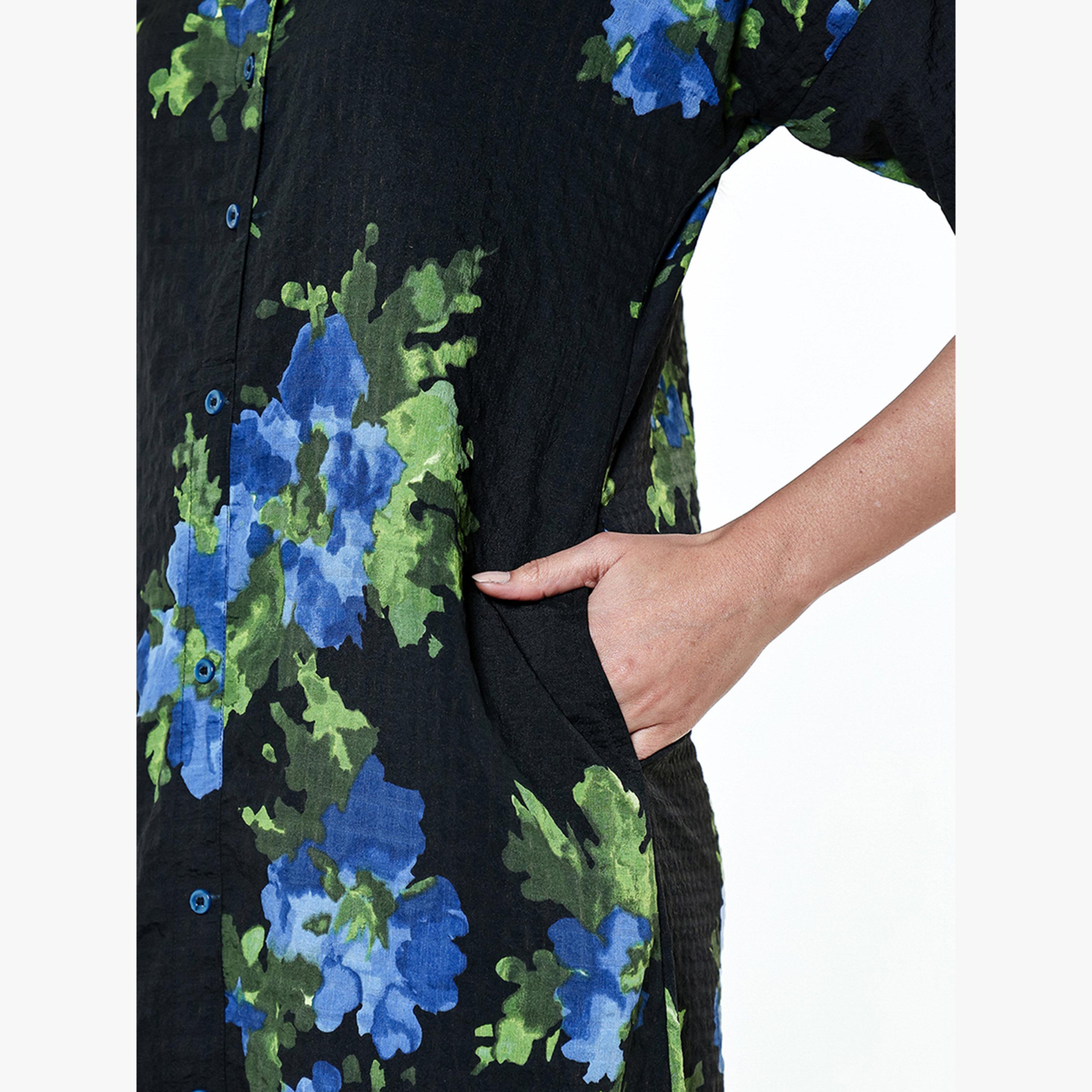 قميص نوم بأكمام 3/4 وطبعة زهور-women-clothing-nightwear-nighties-image-5