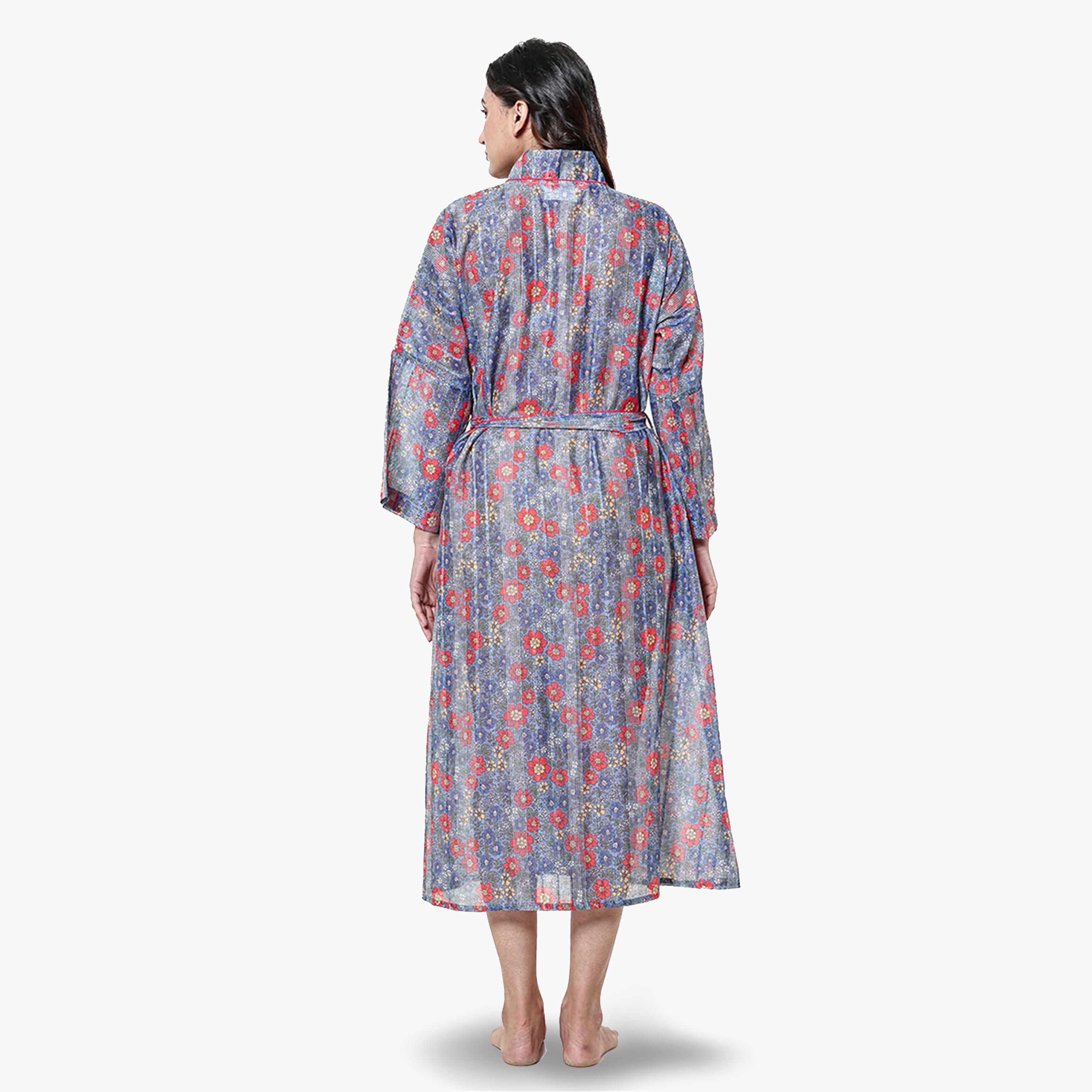 روب بأكمام طويلة وطبعة زهور-women-clothing-nightwear-robes-image-4