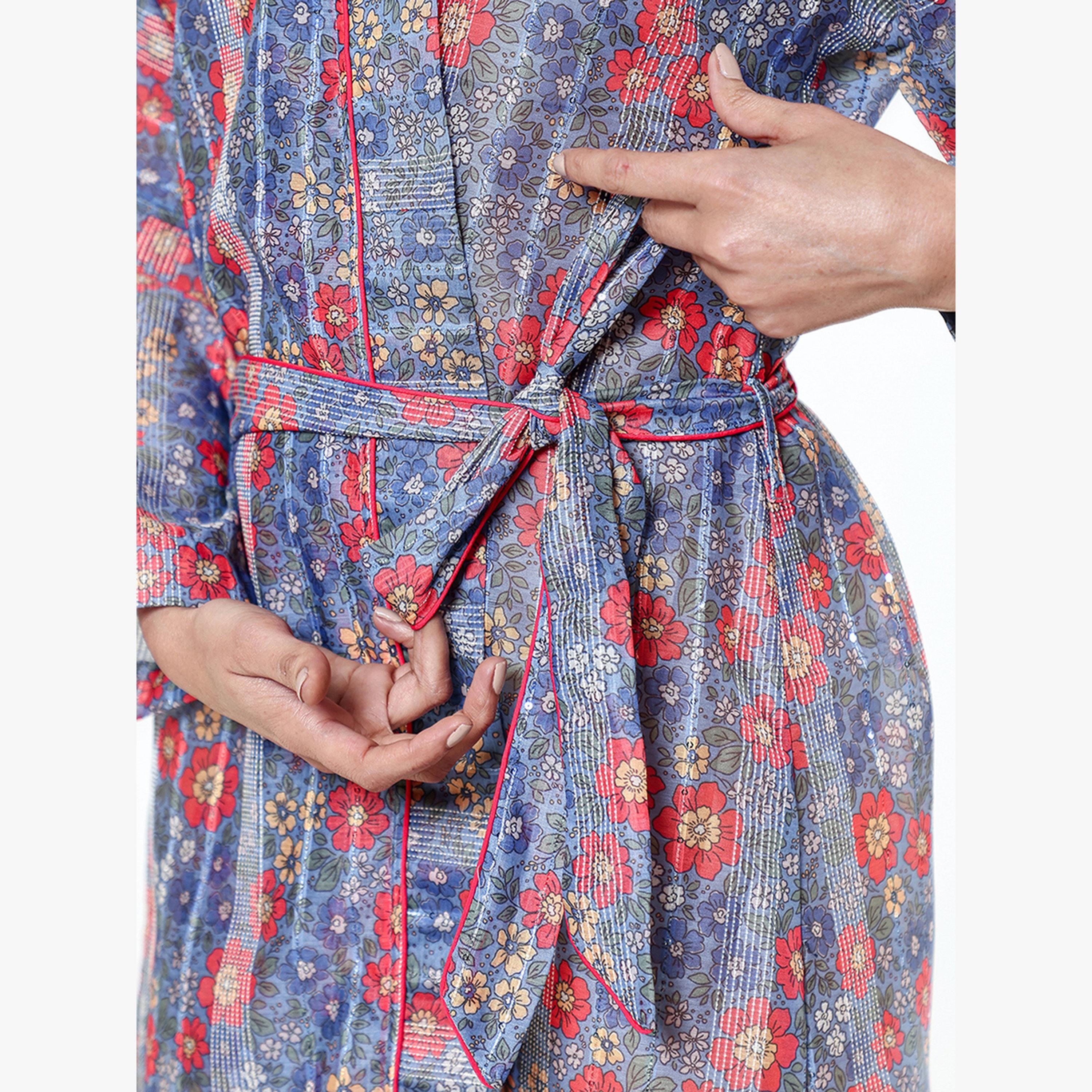 روب بأكمام طويلة وطبعة زهور-women-clothing-nightwear-robes-image-5