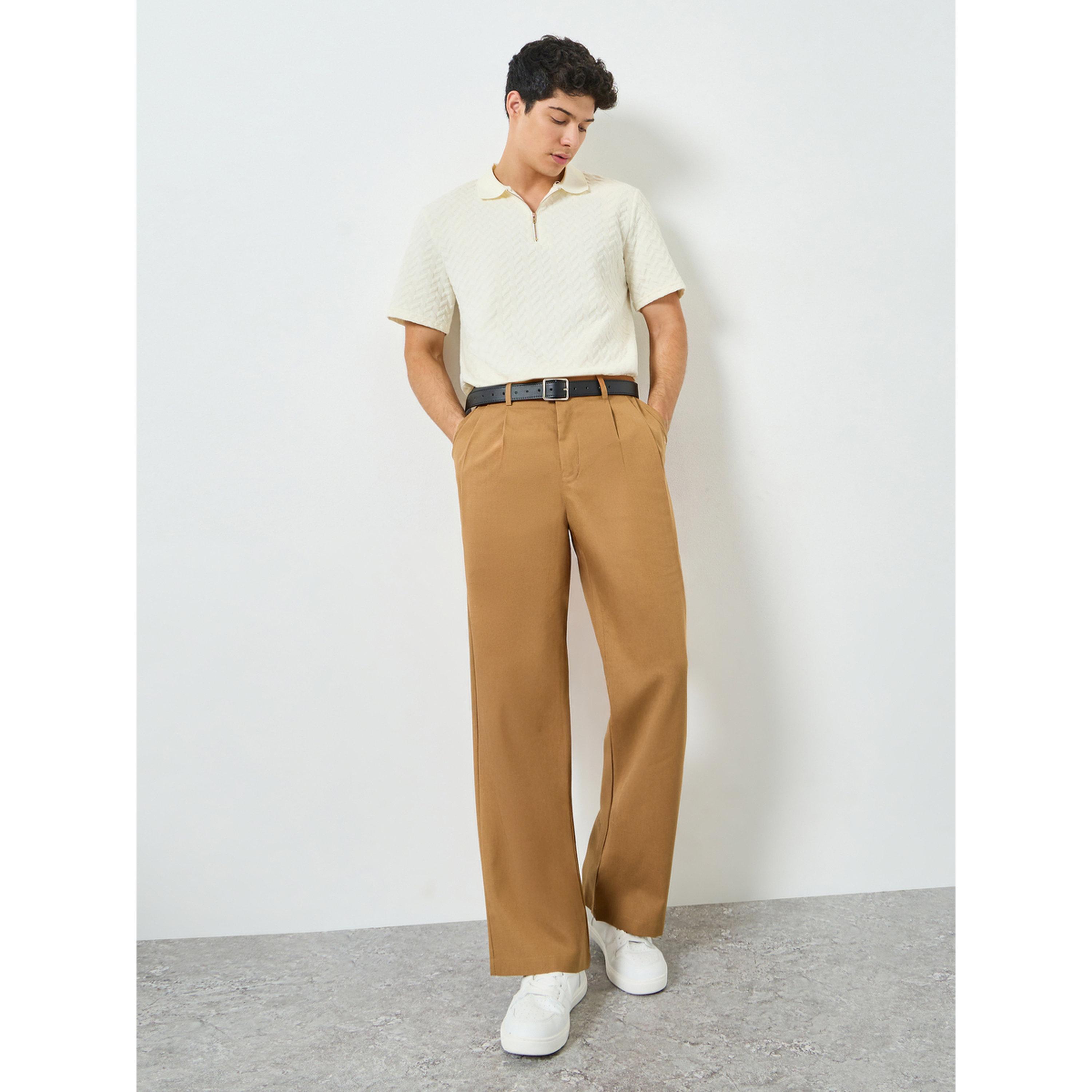 Take Two Men Brown Wide Leg Trousers-men-clothing-bottoms-joggers-image-2