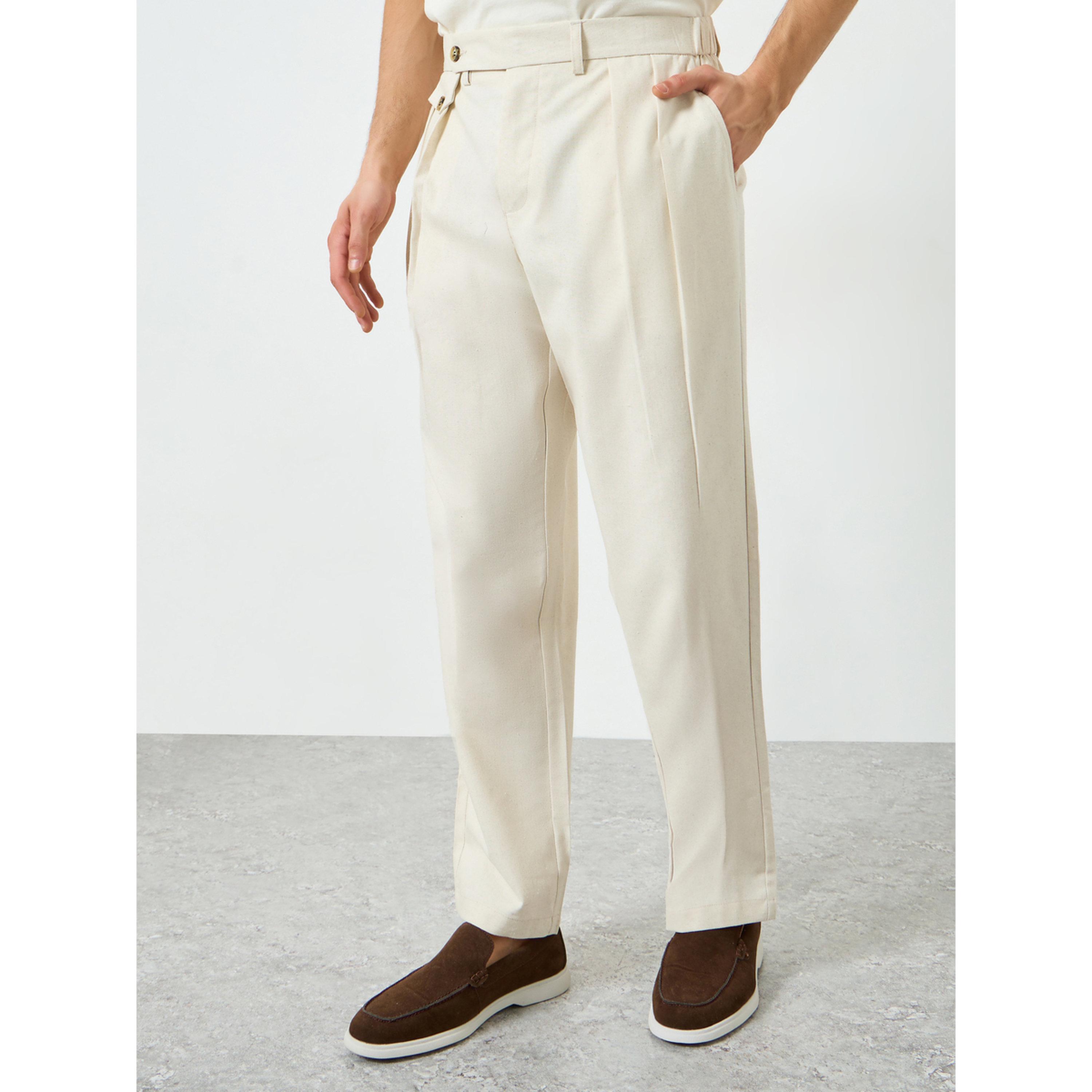 بنطال بكسرات وأرجل مستقيمة-men-clothing-bottoms-joggers-image-1