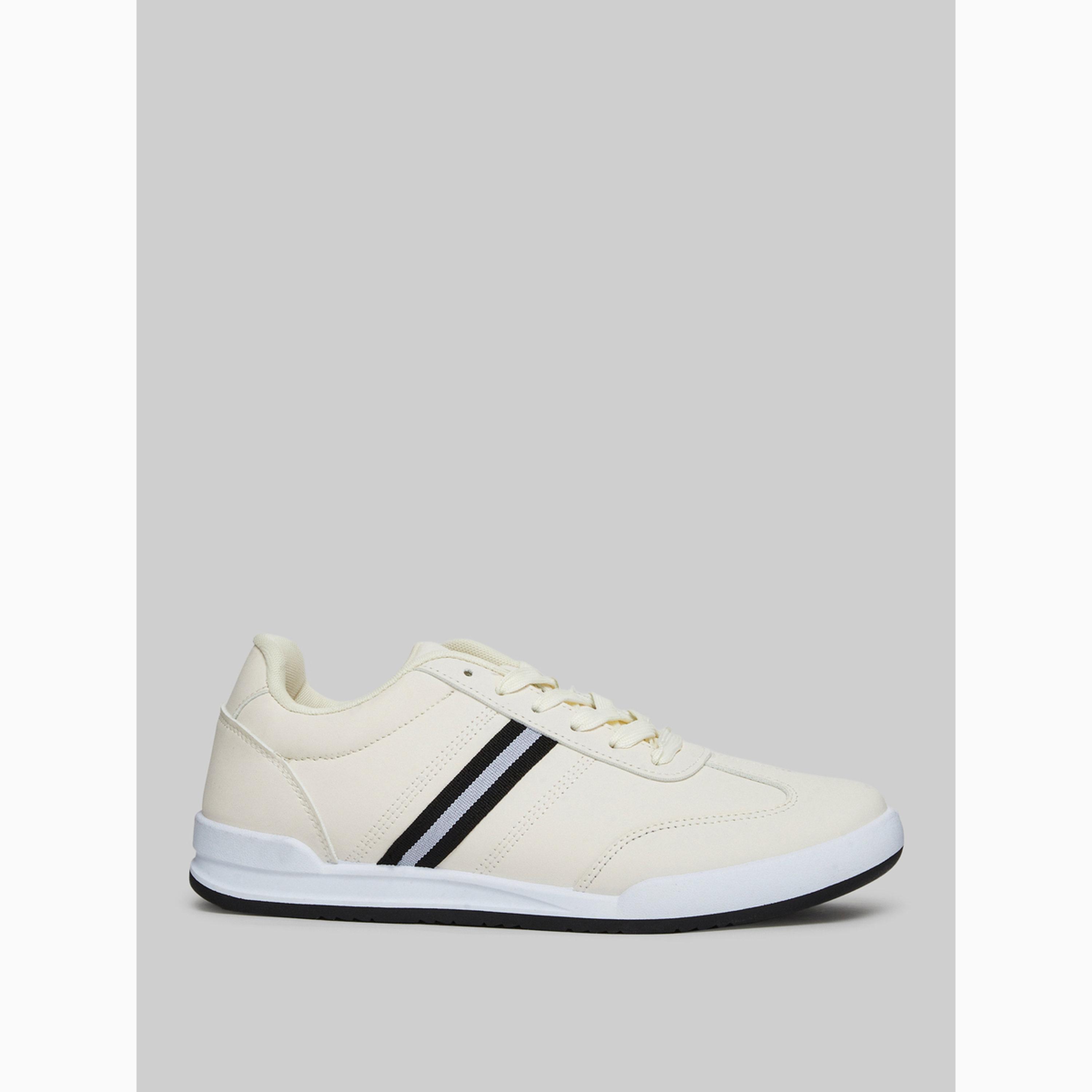 Styli Men Beige Lace-Up Sneakers-men-shoes-sneakers-image-2