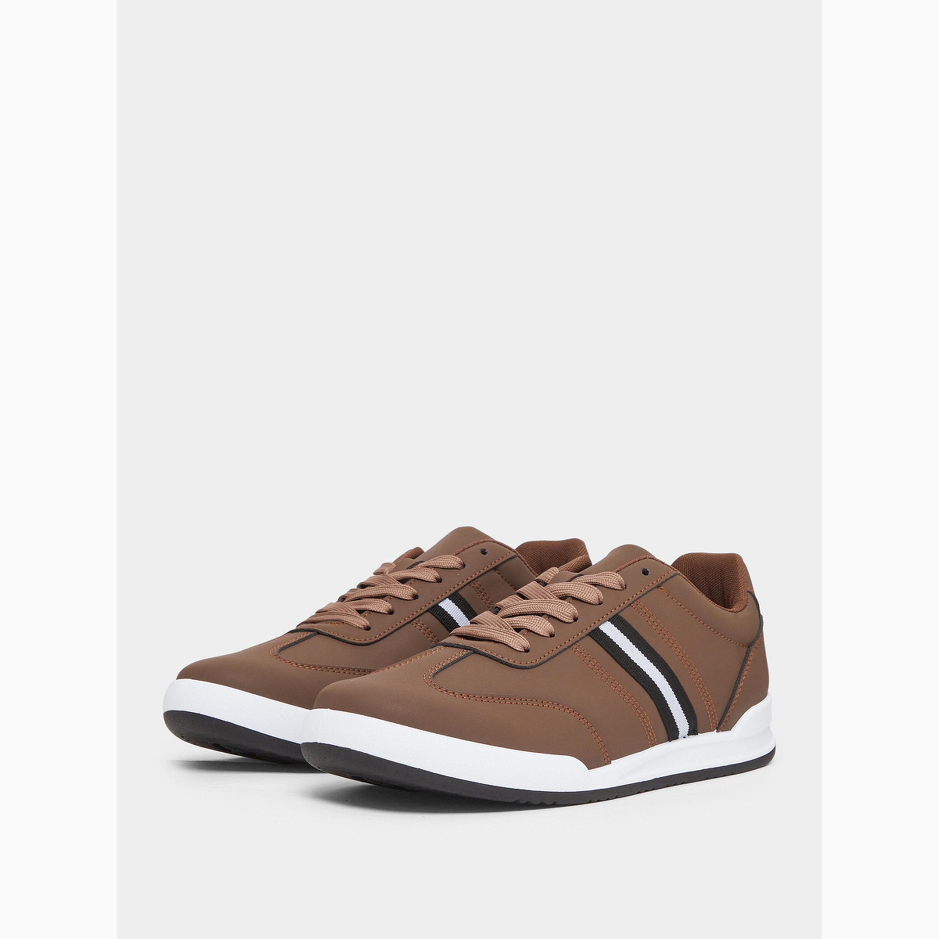 Styli Men Brown Lace-Up Sneakers-men-shoes-sneakers-image-1