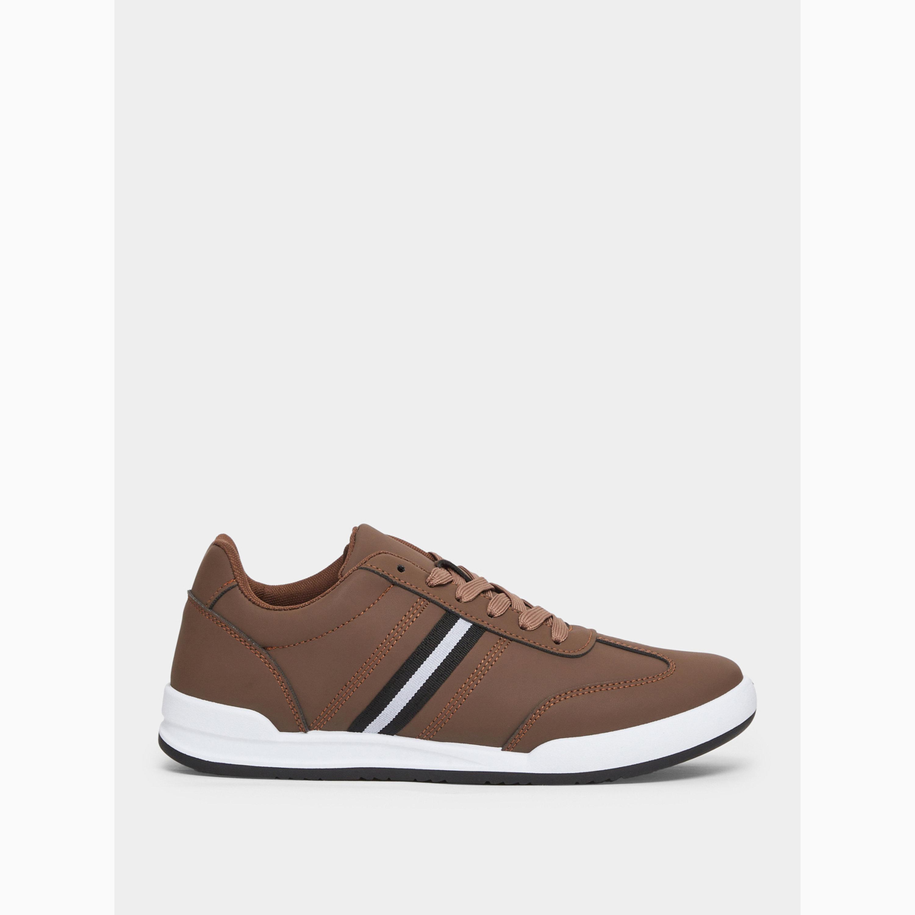 Styli Men Brown Lace-Up Sneakers-men-shoes-sneakers-image-2