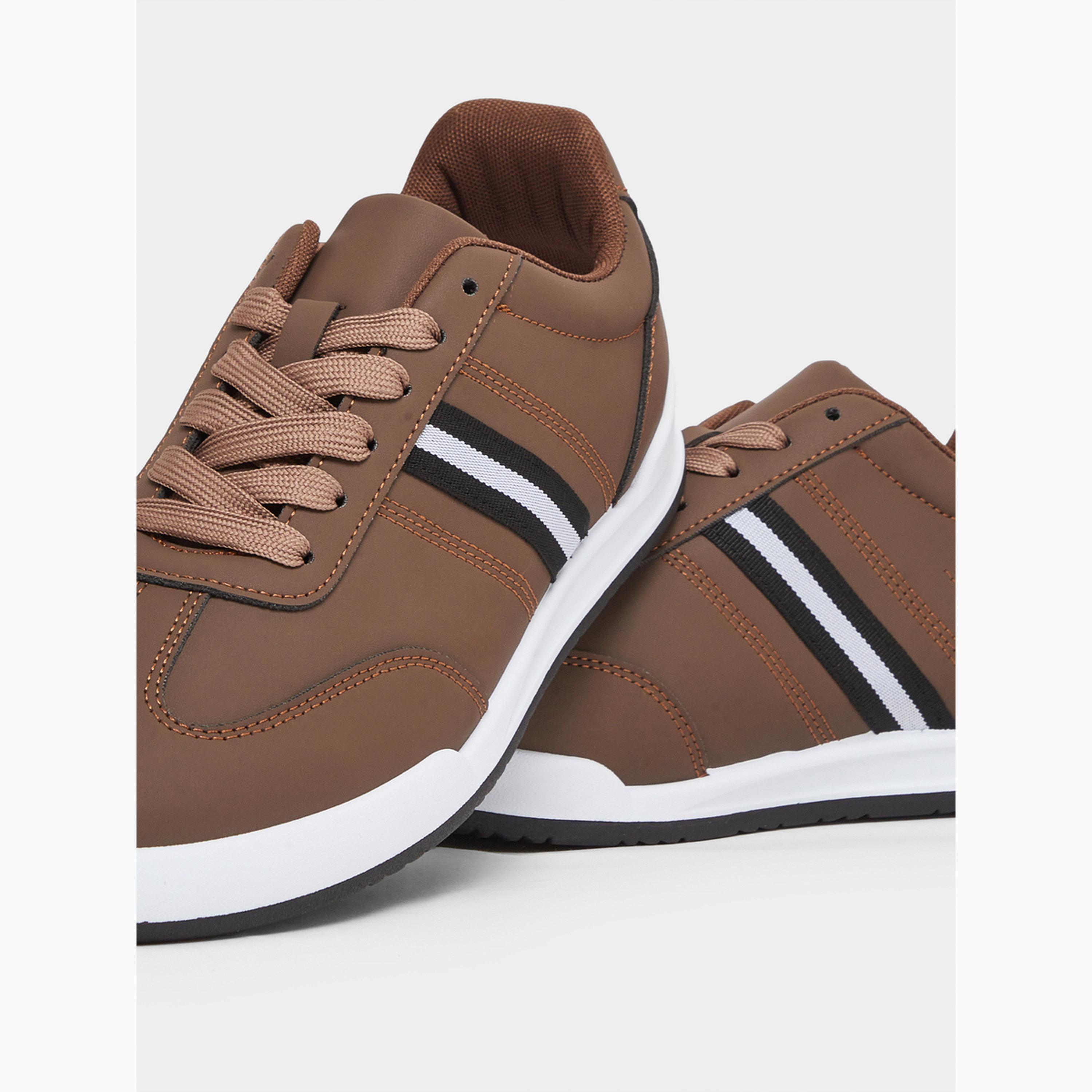 Styli Men Brown Lace-Up Sneakers-men-shoes-sneakers-image-3