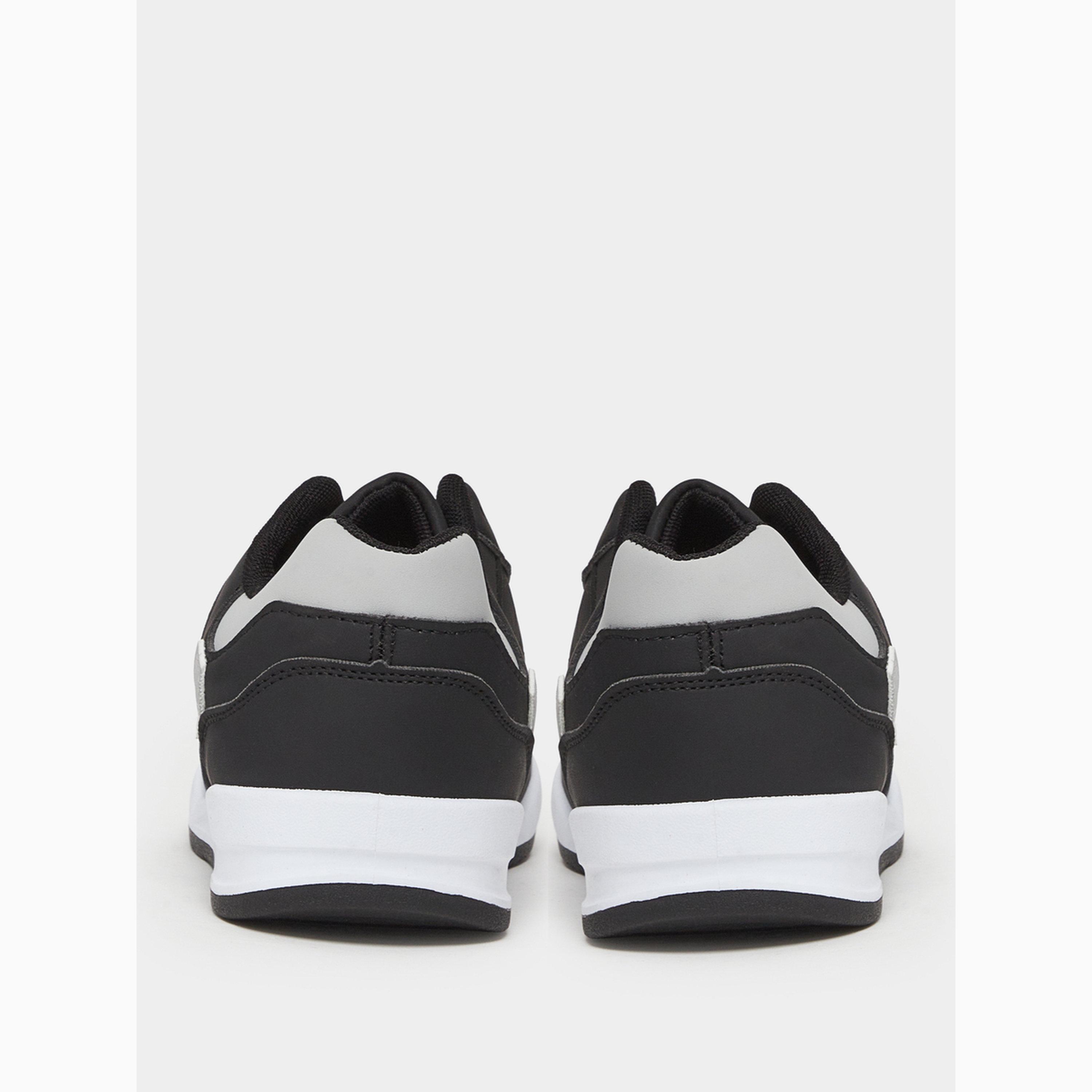 Styli Men Black Color Block Lace-Up Sneakers-men-shoes-sneakers-image-3
