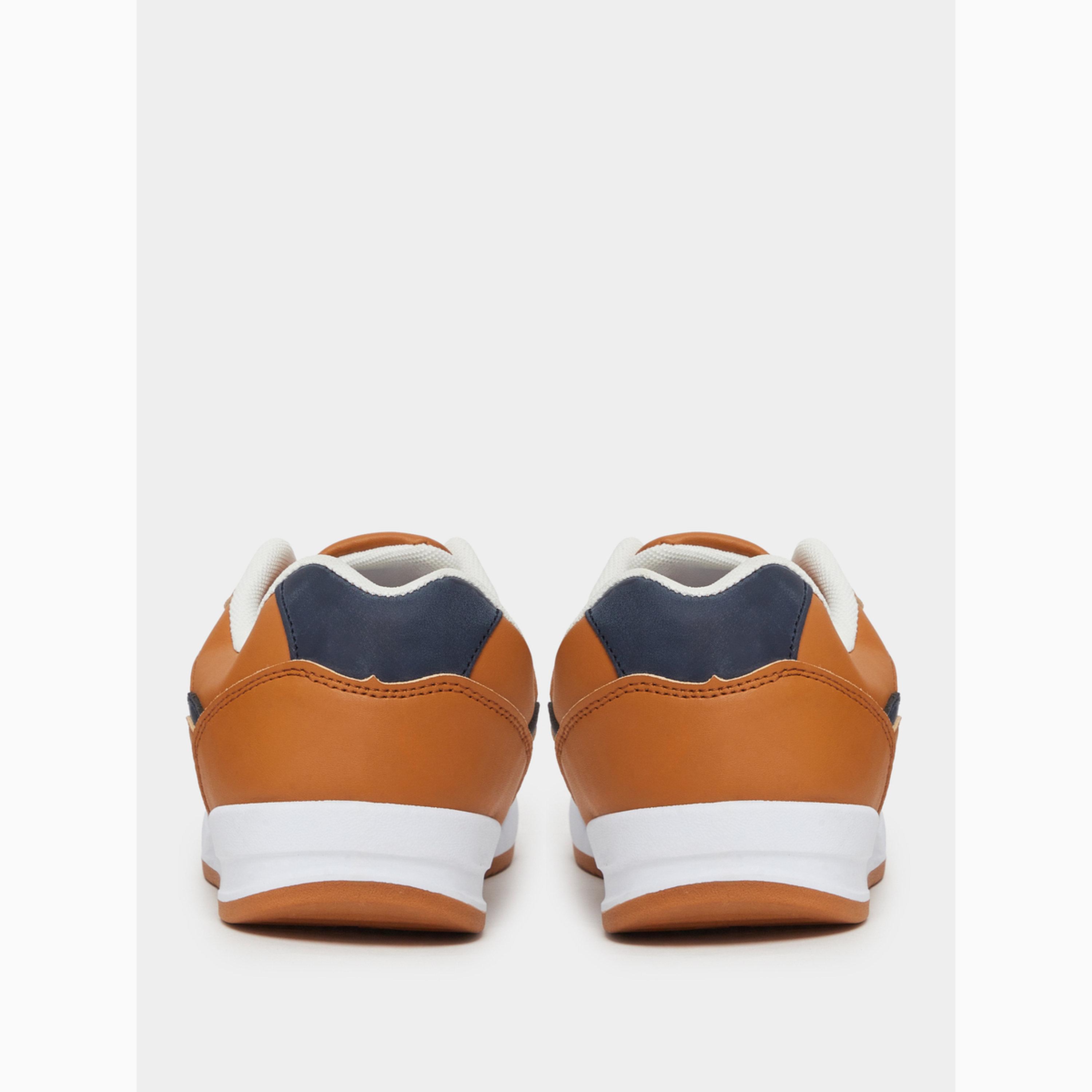 Styli Men Brown Panelled Lace-Up Sneakers-men-shoes-sneakers-image-4