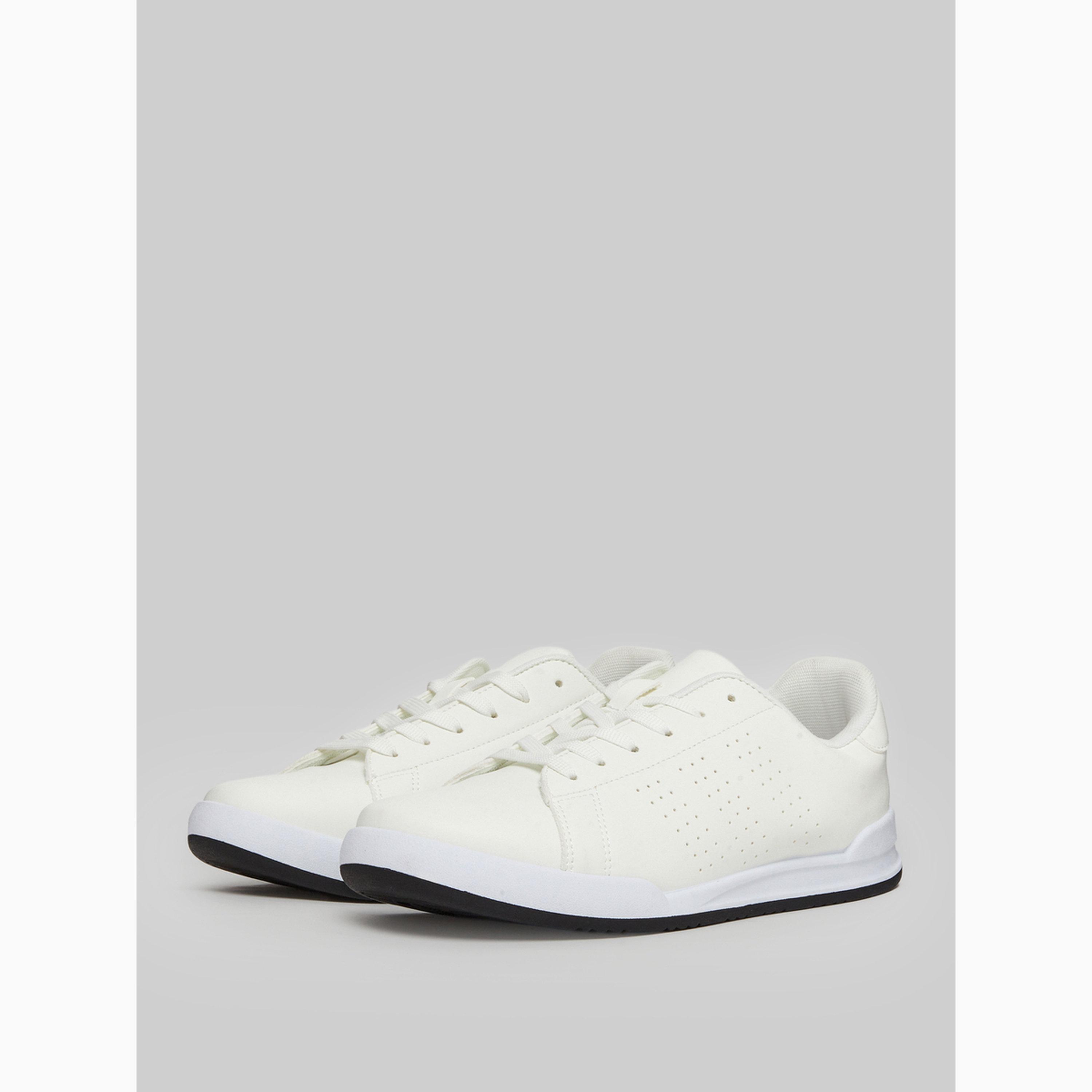 Styli Men Off White Perforated Sneakers-men-shoes-sneakers-image-1