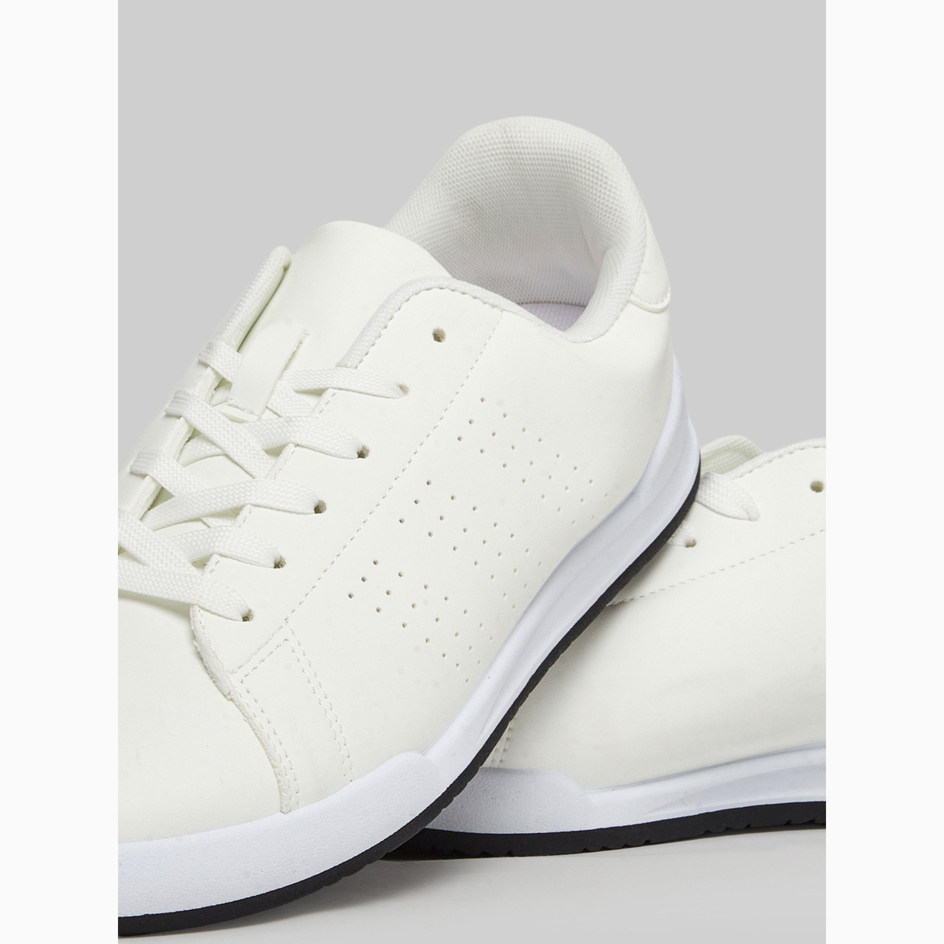 Styli Men Off White Perforated Sneakers-men-shoes-sneakers-image-3