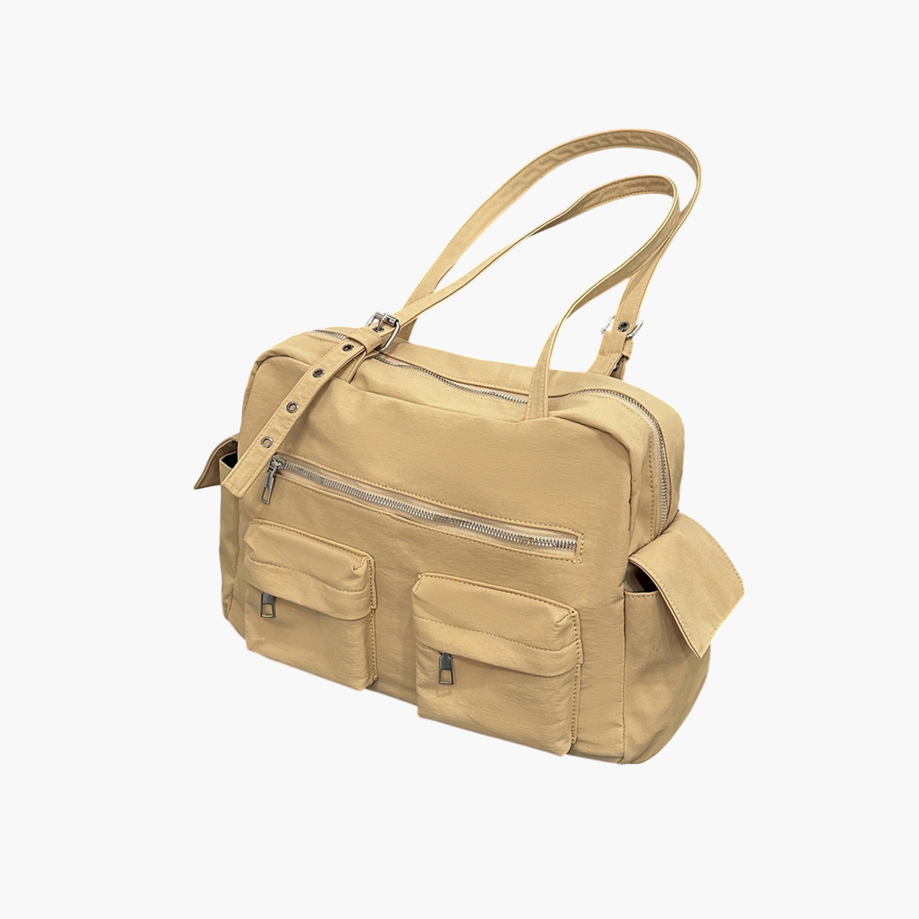Take Two Beige Zip Pocket Double Strap Shoulder Bag-women-bagsandwallets-handbags-image-1