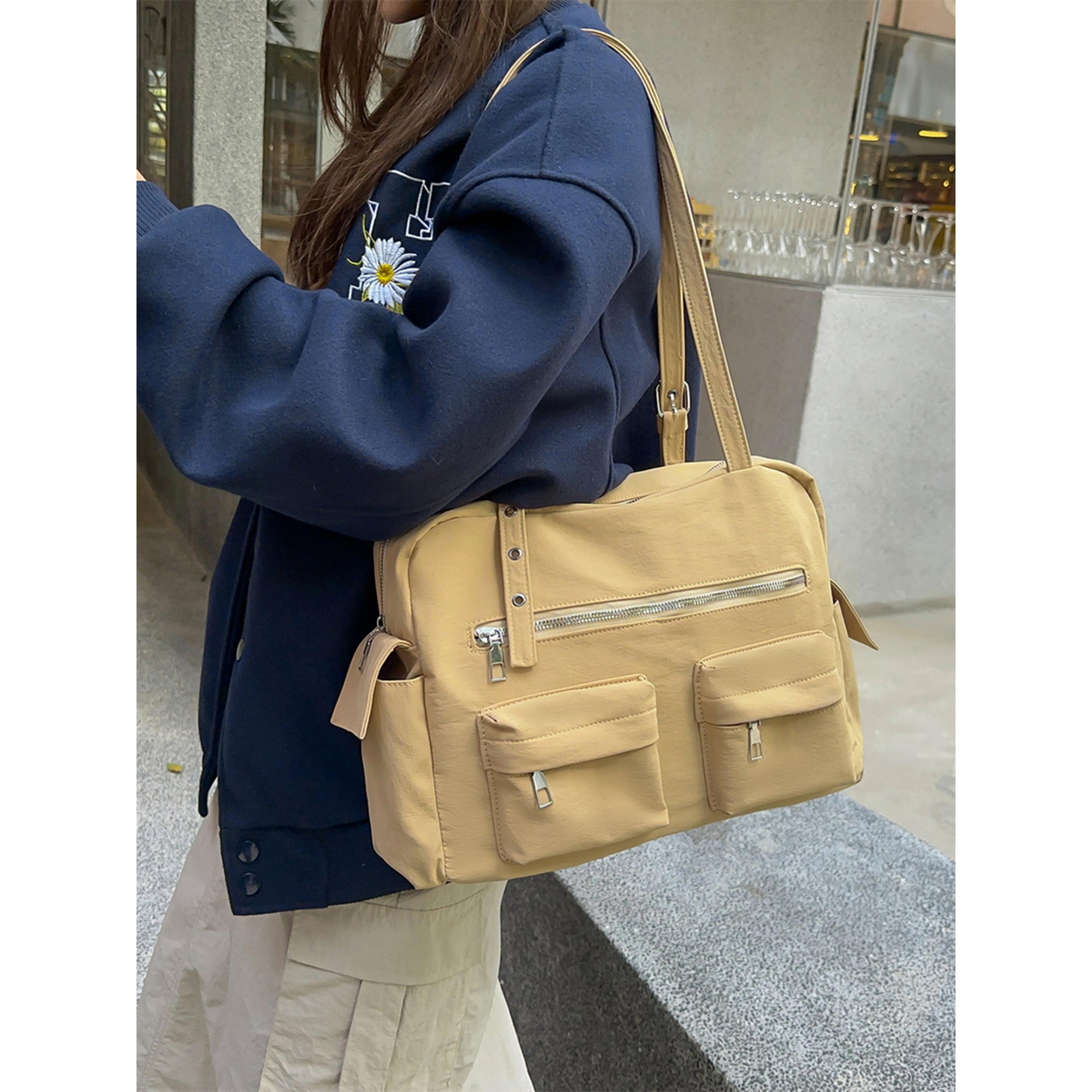 Take Two Beige Zip Pocket Double Strap Shoulder Bag-women-bagsandwallets-handbags-image-3
