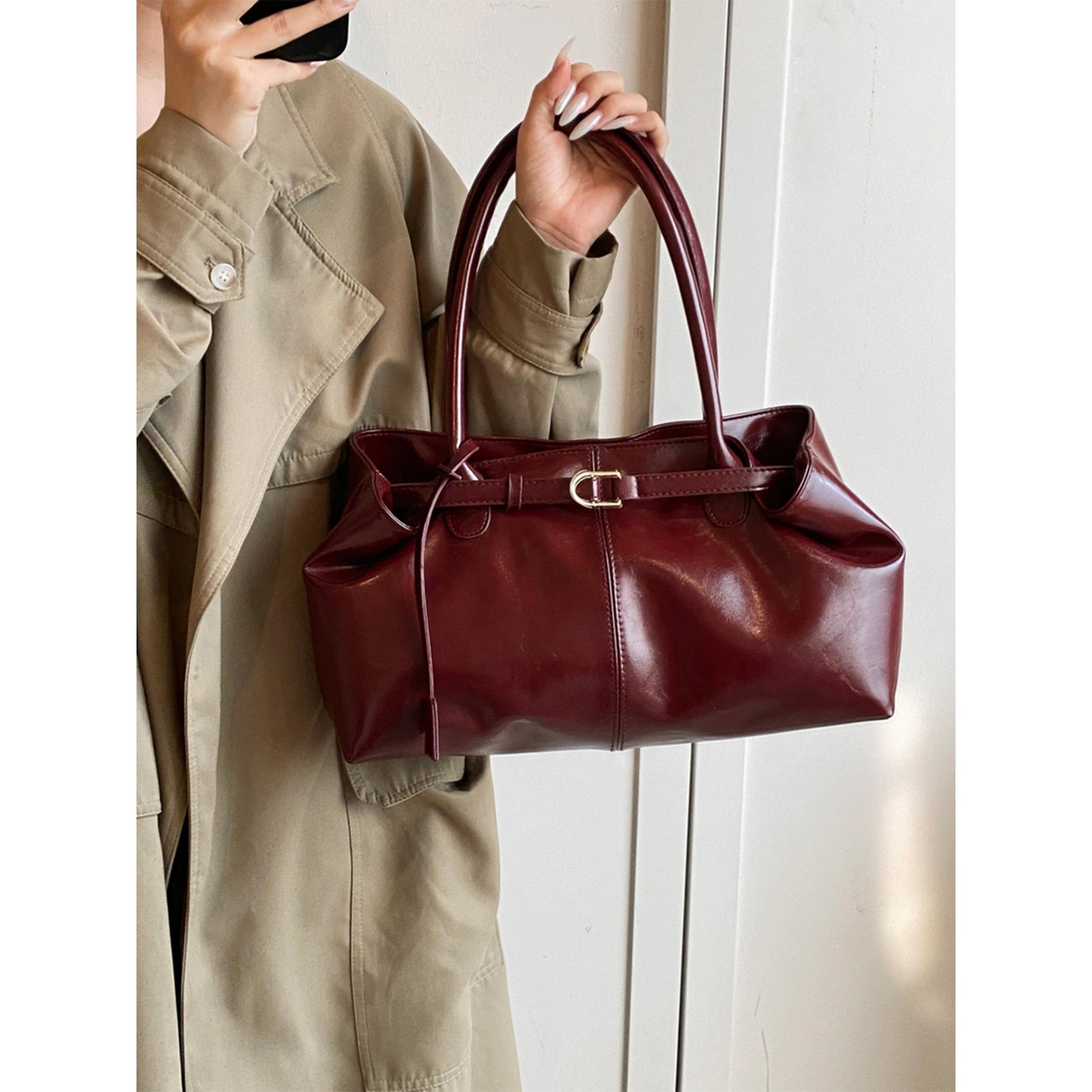 Take Two Burgundy Double Strap Shoulder Bag-women-bagsandwallets-handbags-image-4